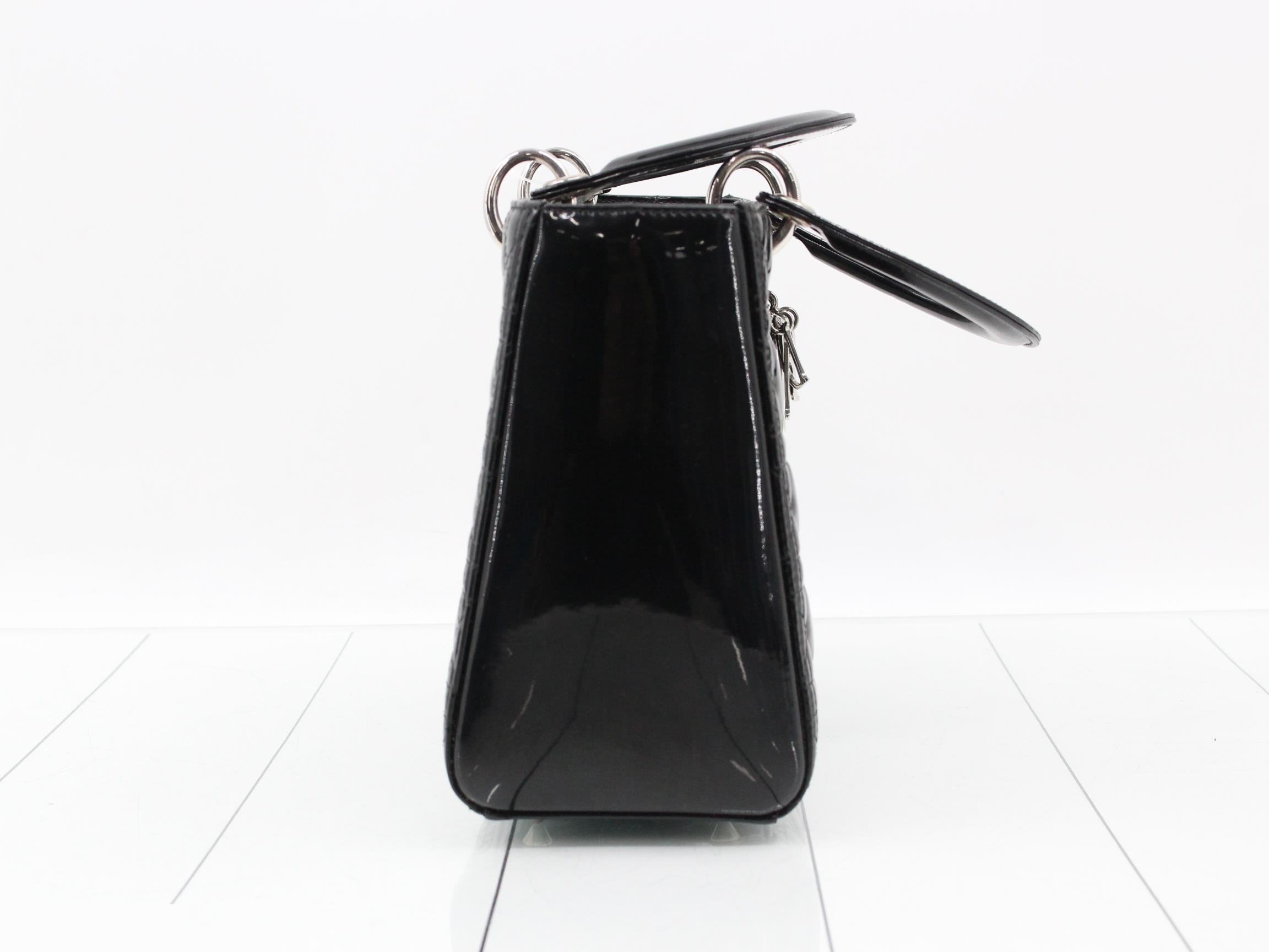 Lady Dior enamel tote bag, 2-way — view 4