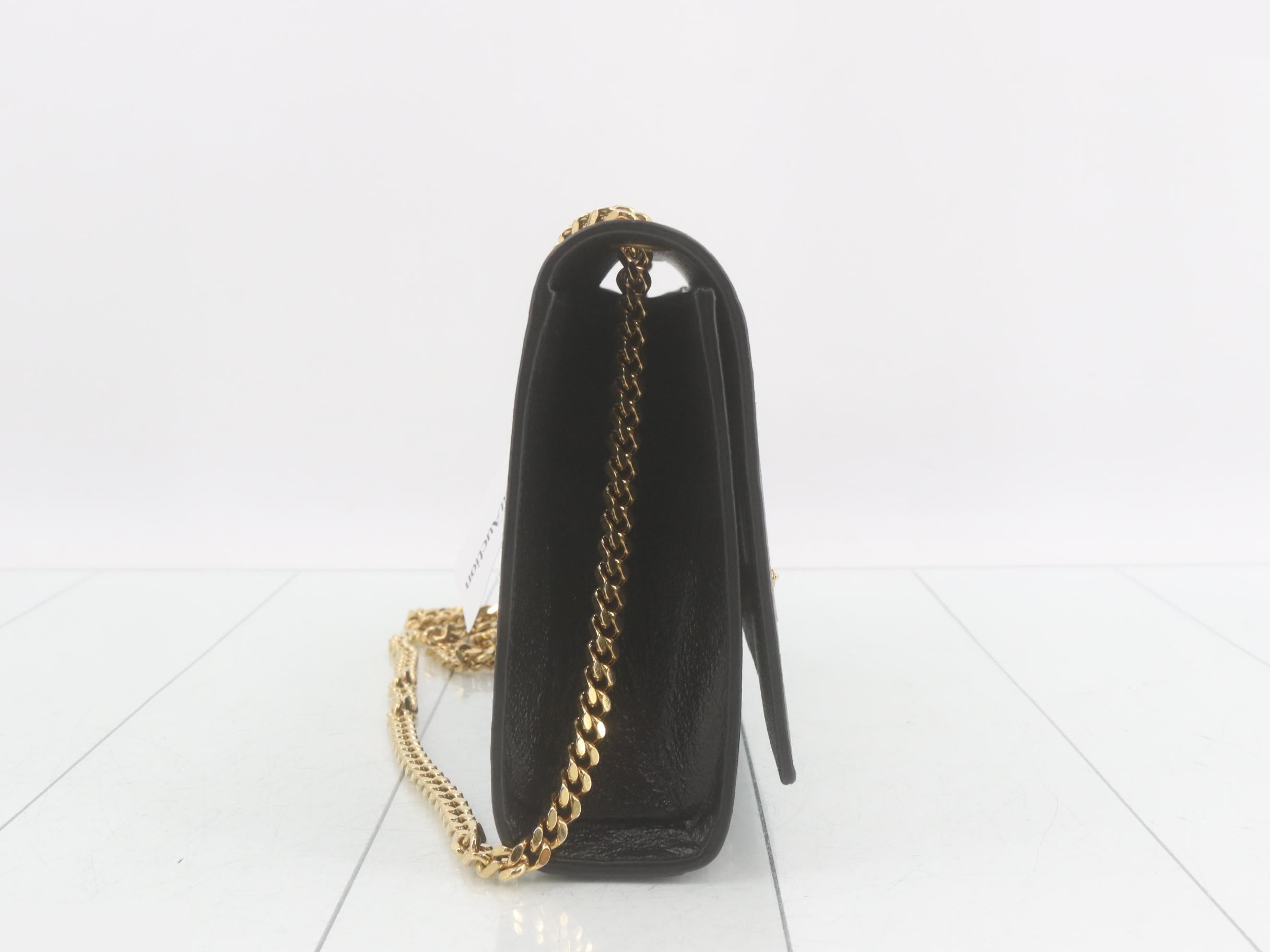 Chain Shoulder Bag, Black — view 4