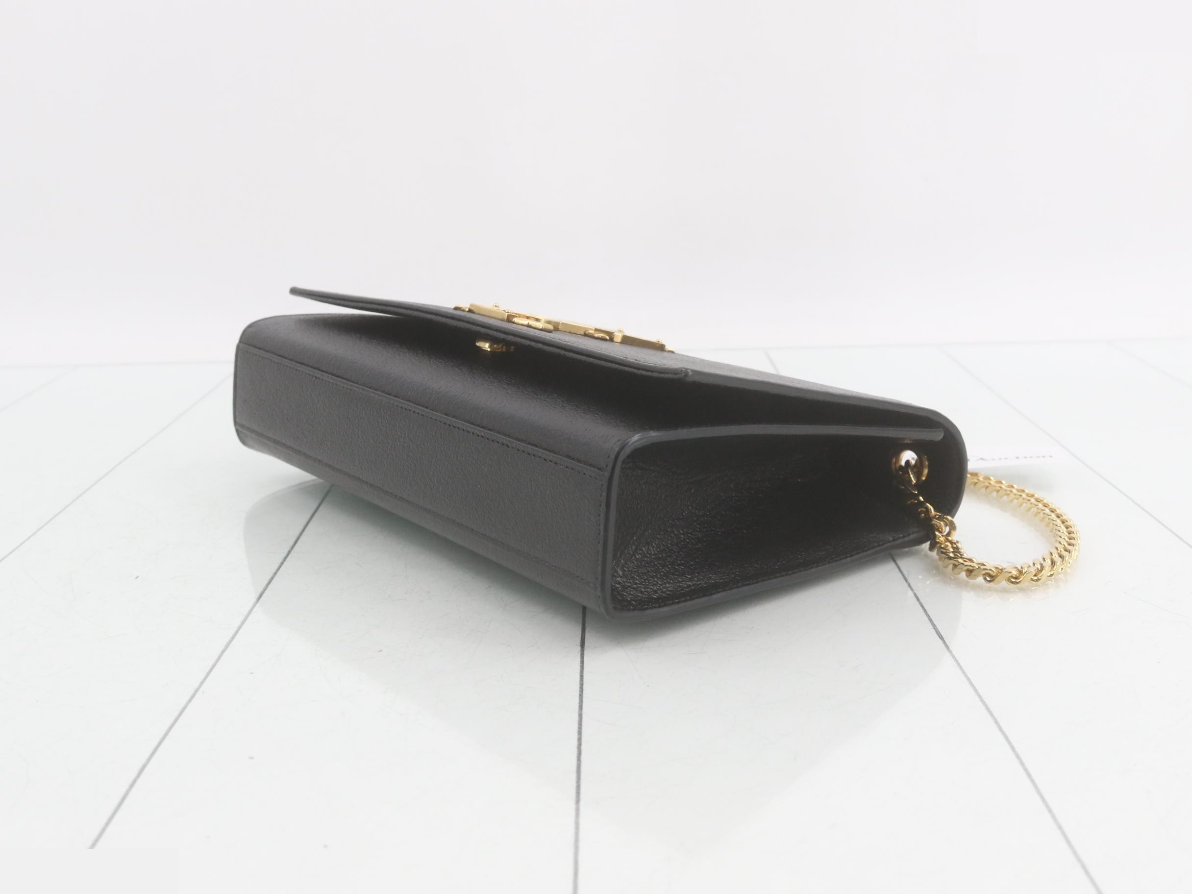 Chain Shoulder Bag, Black — view 6