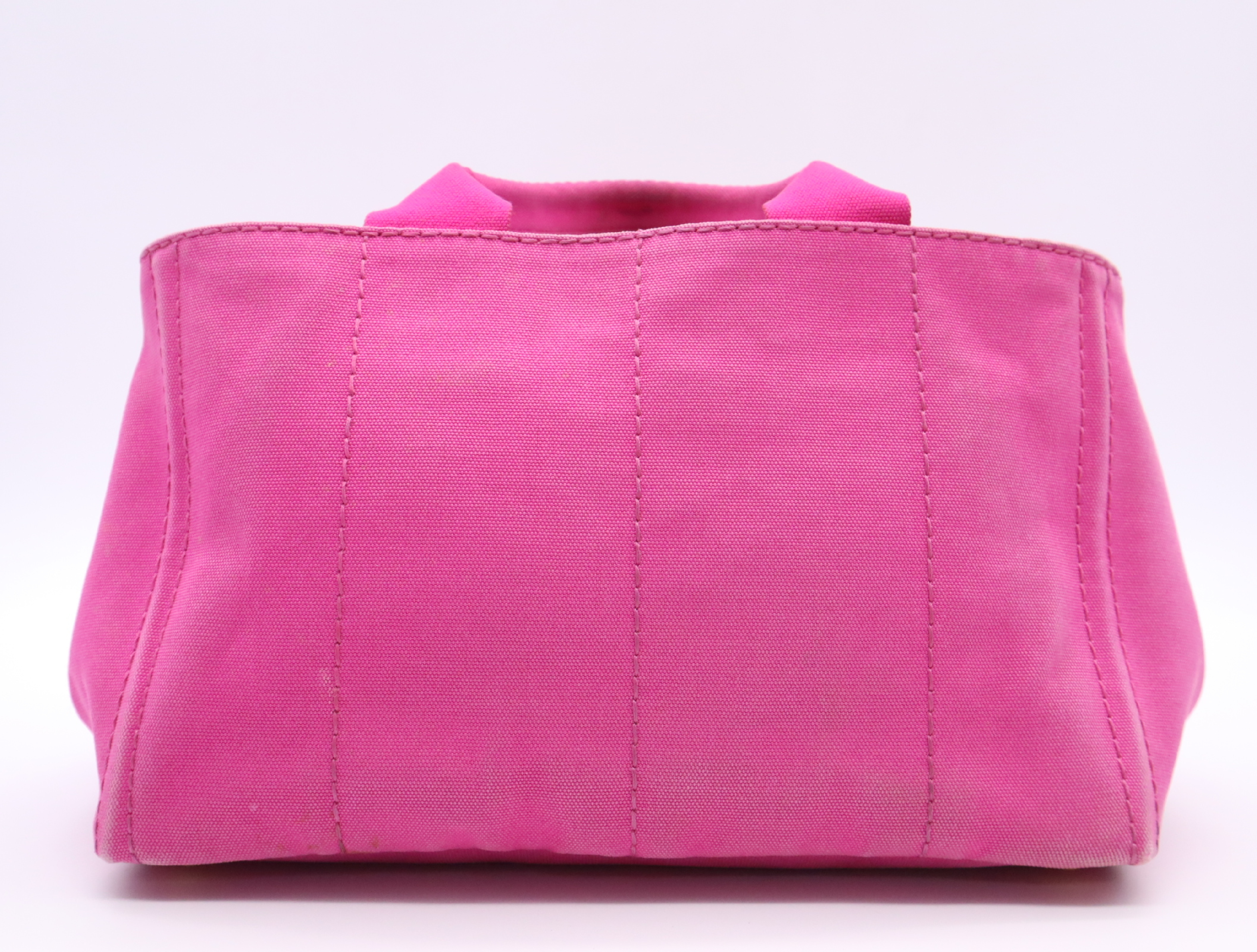 Canvas Canapa Tote Bag, Pink, Gold Hardware, Tote Bag — view 2