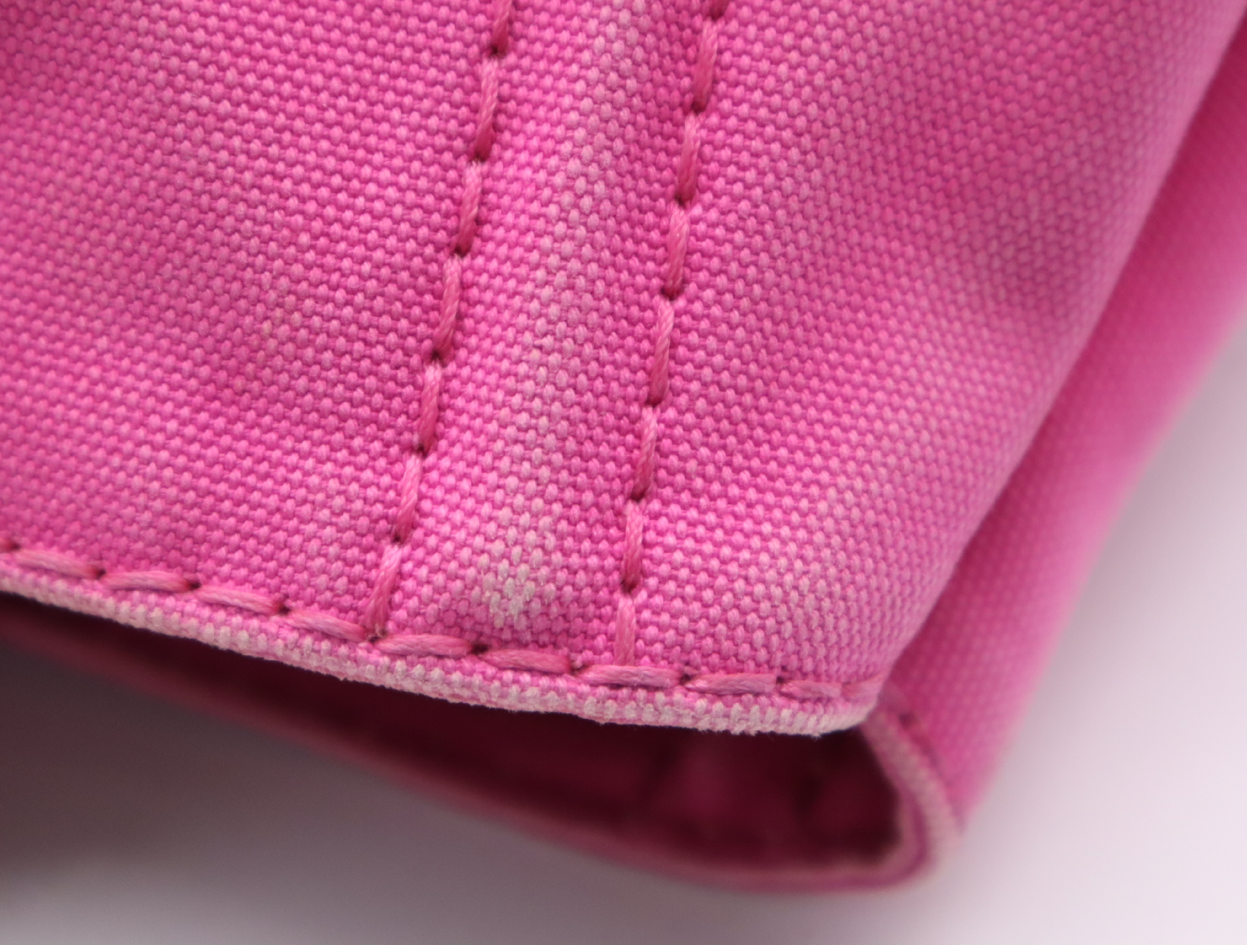 Canvas Canapa Tote Bag, Pink, Gold Hardware, Tote Bag — view 11
