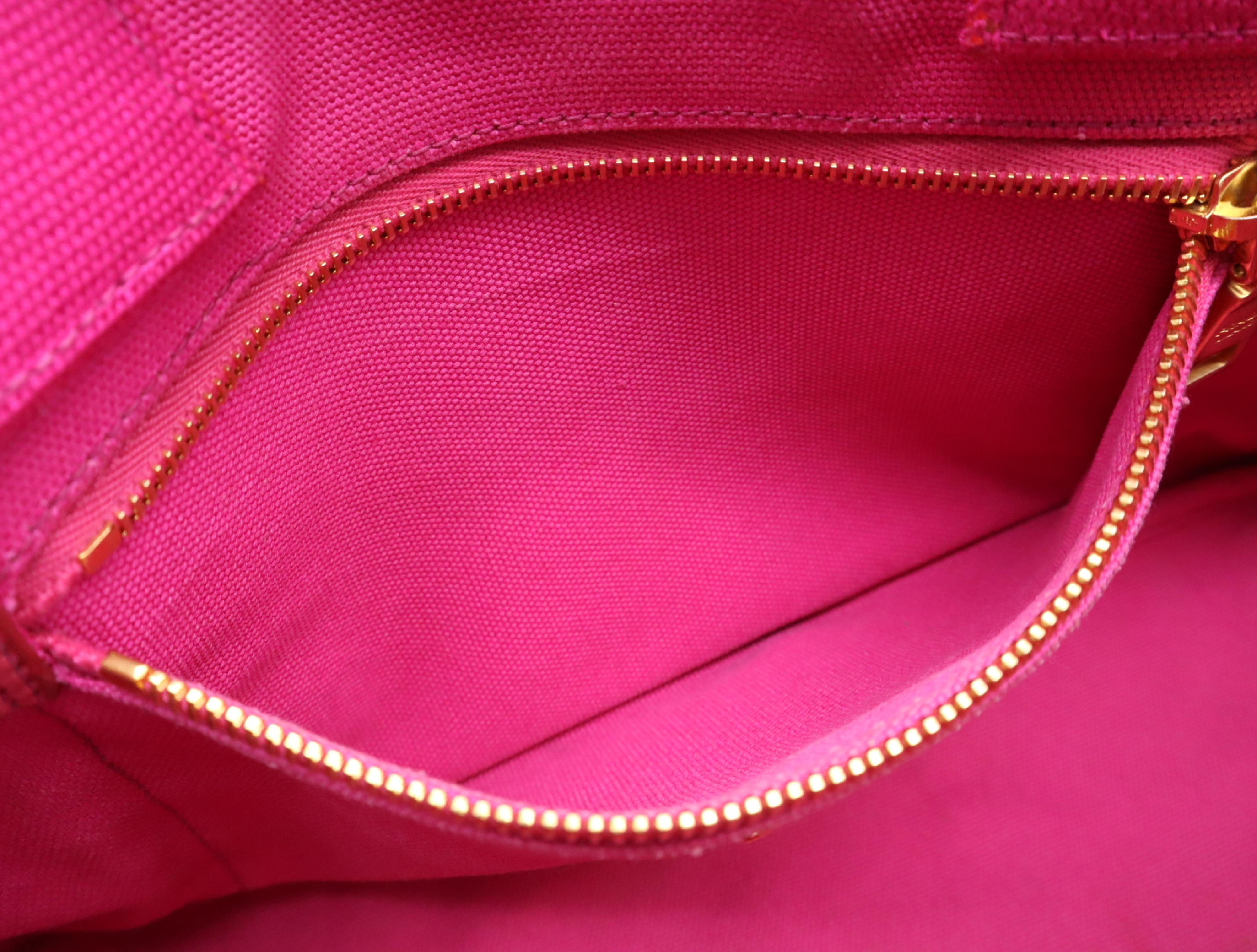 Canvas Canapa Tote Bag, Pink, Gold Hardware, Tote Bag — view 15