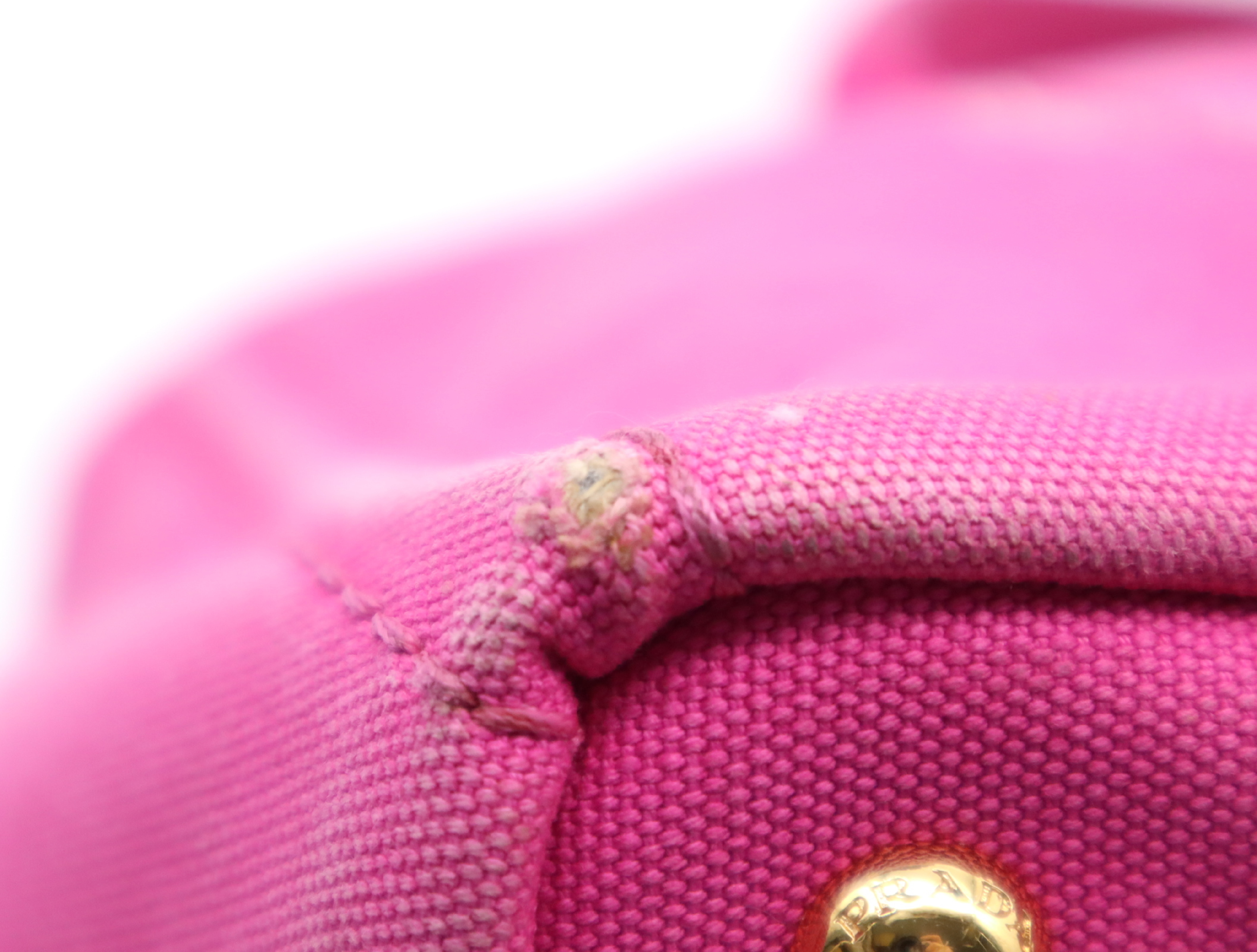 Canvas Canapa Tote Bag, Pink, Gold Hardware, Tote Bag — view 6