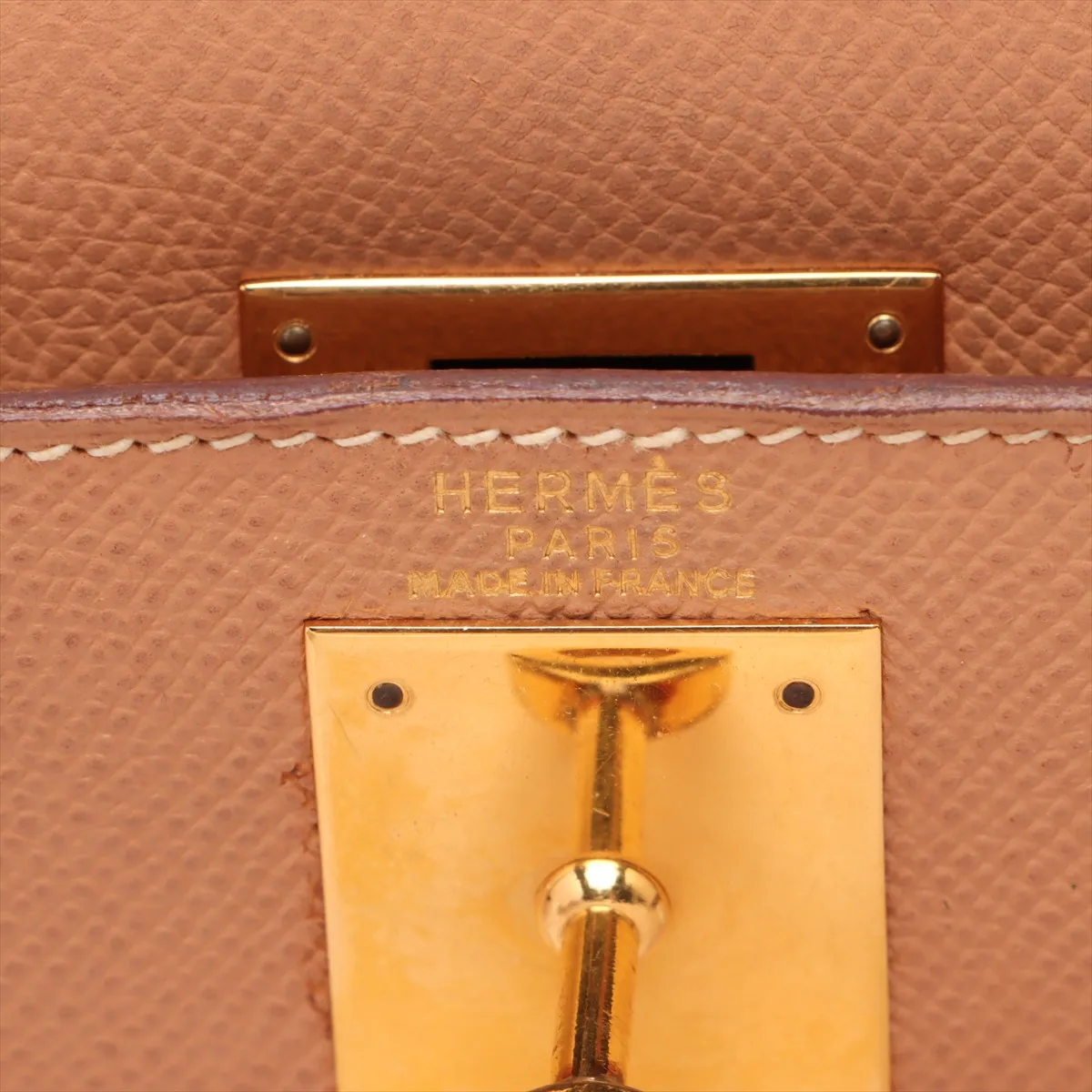 [Individually wrapped] Hermes Kelly 28 Serie Couchevel Natural Gold Hardware X:1994 — view 12