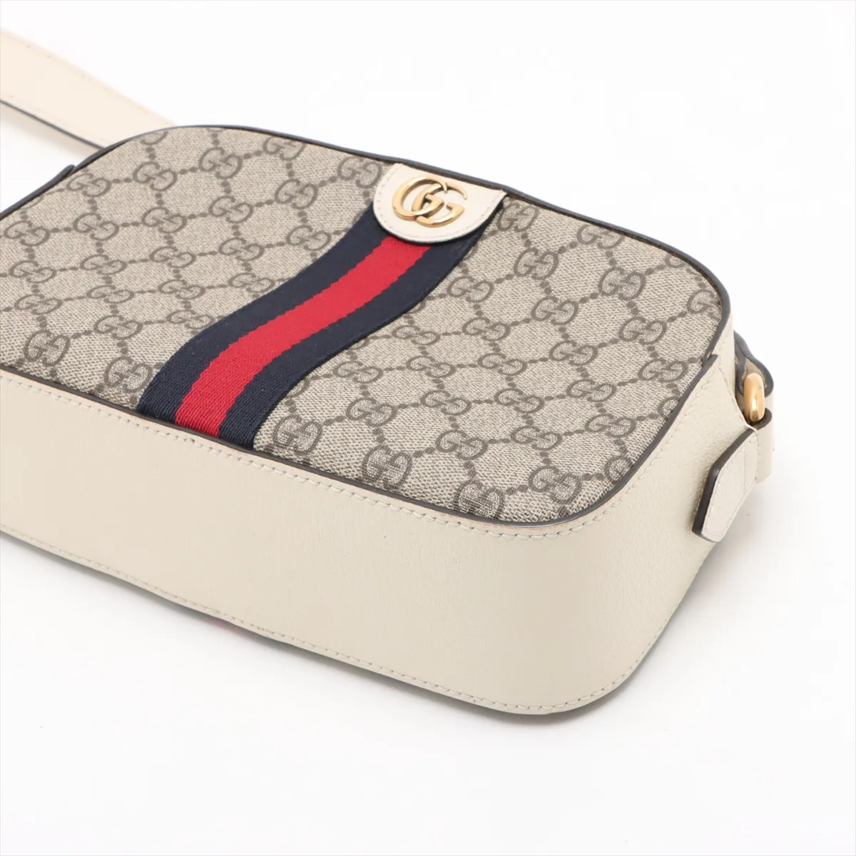 GG Supreme Ophidia PVC x Leather Shoulder Bag, Beige, 681064 — view 3