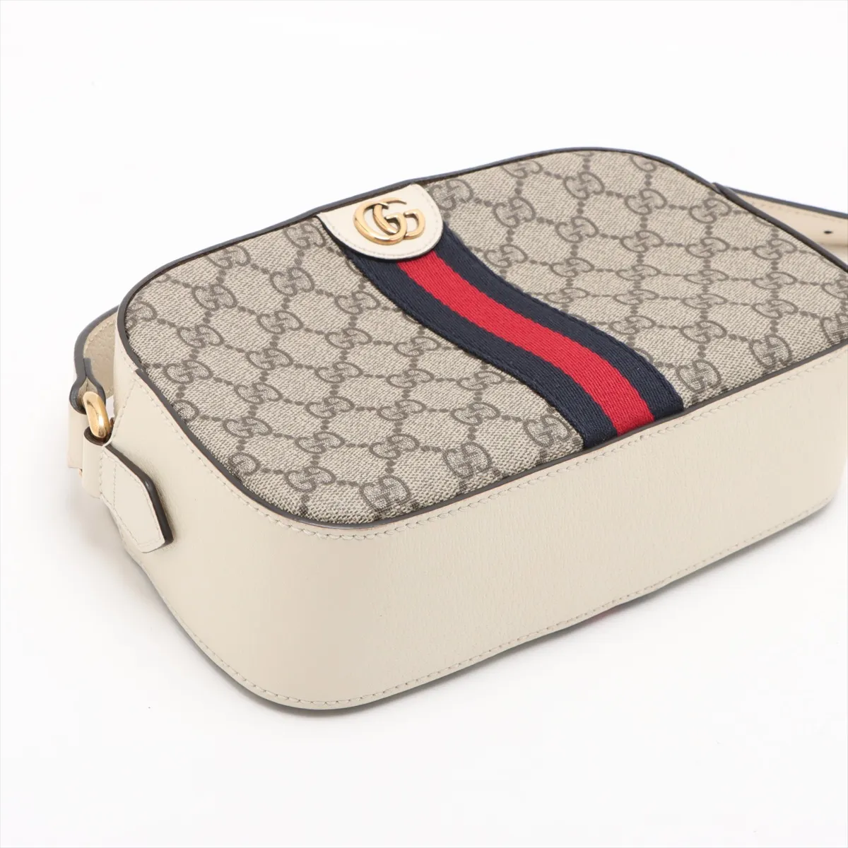 GG Supreme Ophidia PVC x Leather Shoulder Bag, Beige, 681064 — view 4