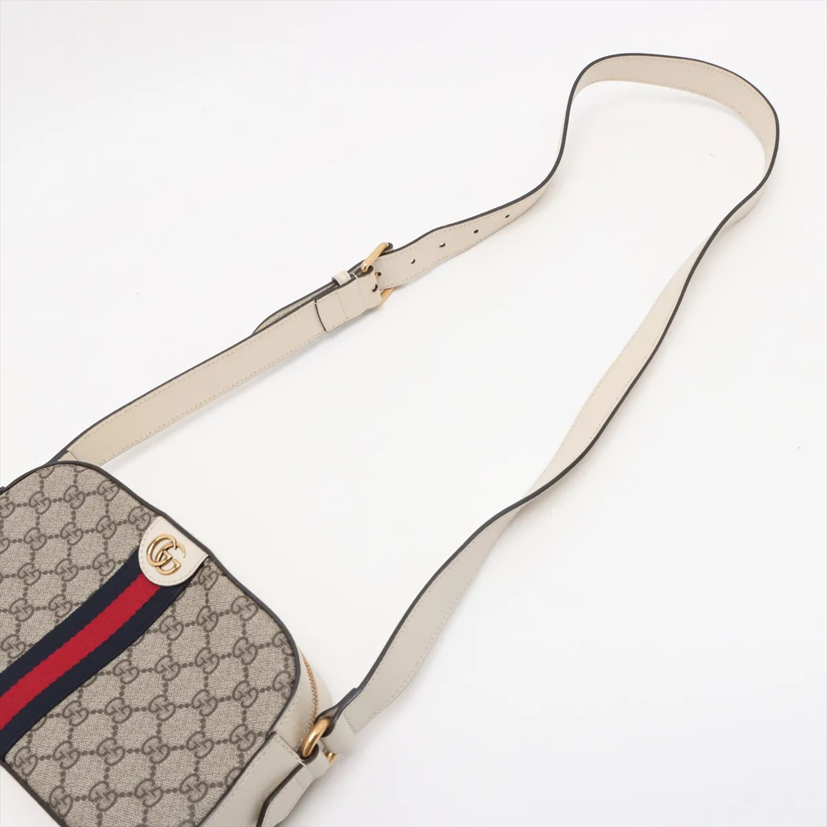 GG Supreme Ophidia PVC x Leather Shoulder Bag, Beige, 681064 — view 5