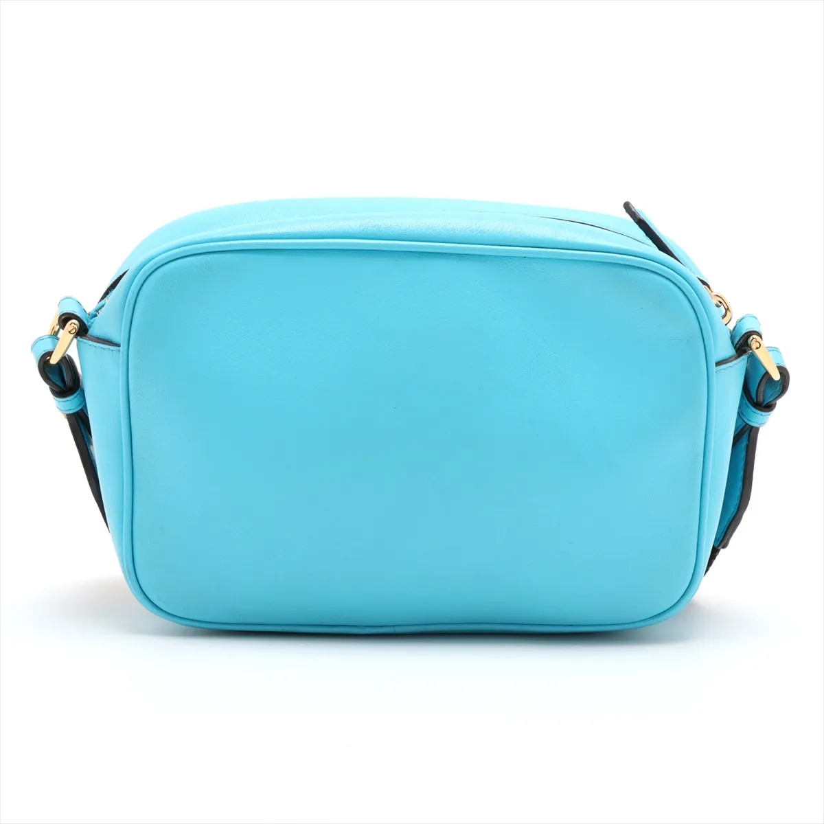 Cam Leather Shoulder Bag, Blue, 8BS042 — view 2