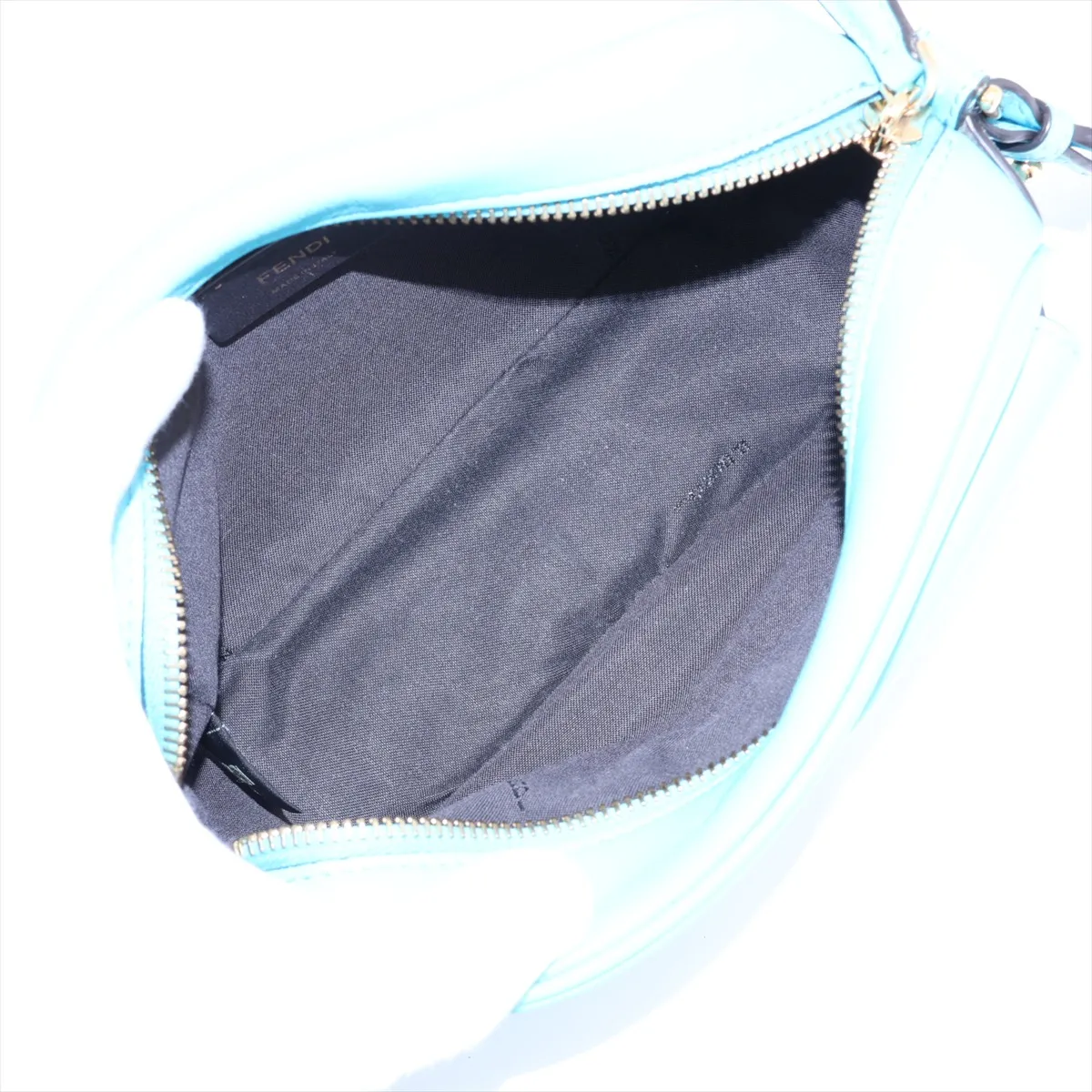 Cam Leather Shoulder Bag, Blue, 8BS042 — view 6