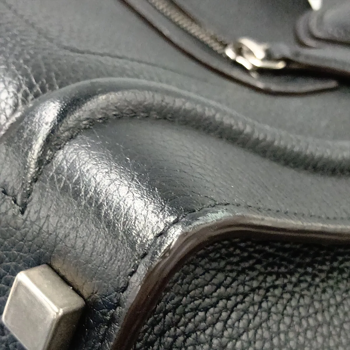 Luggage Micro Shopper Leather Handbag, Black — view 15