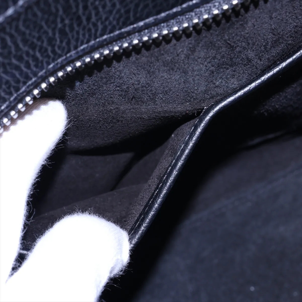 Luggage Micro Shopper Leather Handbag, Black — view 10