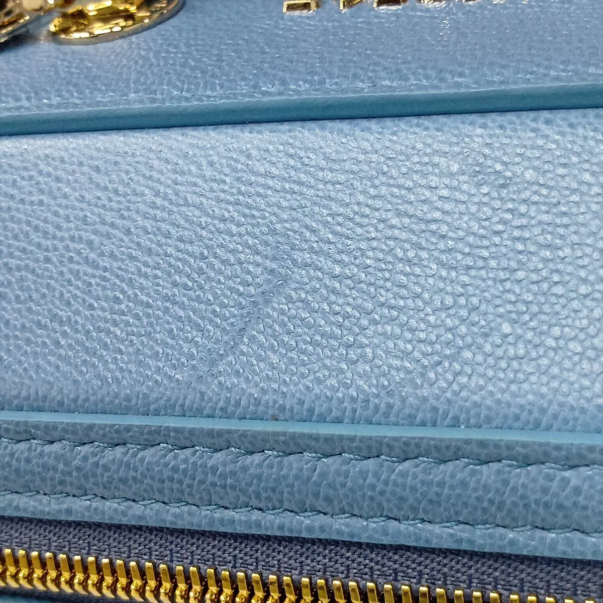 Serpenti Leather 2-Way Vanity Bag, Blue, with Mirror — view 11