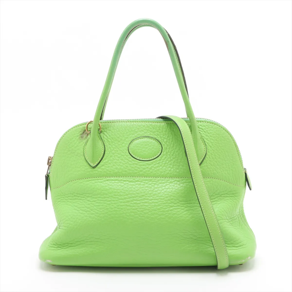 Bolide 27, Taurillon Clemence leather, Apple Green, Gold hardware, G: 2003