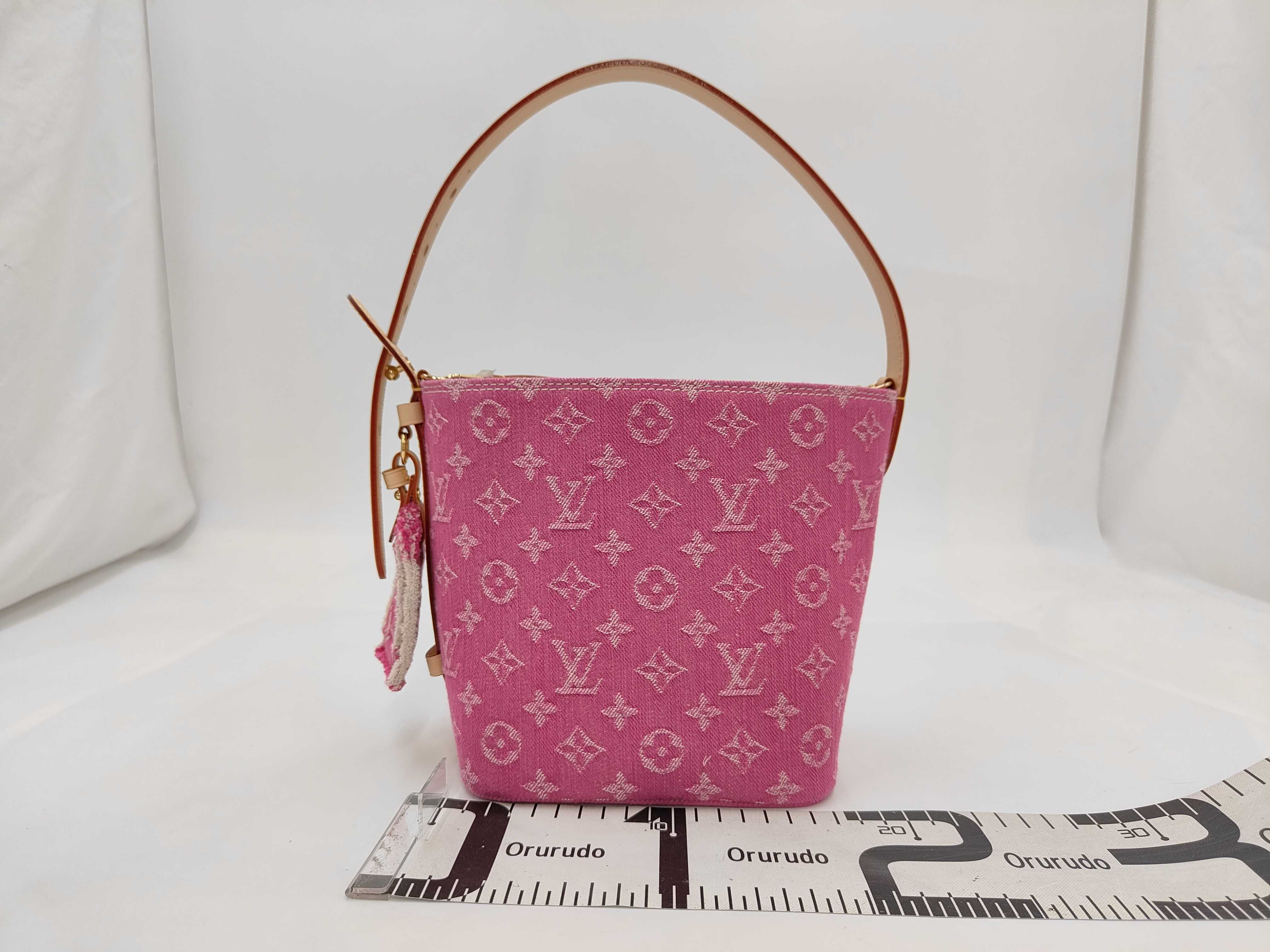 Denim Rendezvous All-in-BB Pink M27626 RFID Strap Tote Bag — view 2