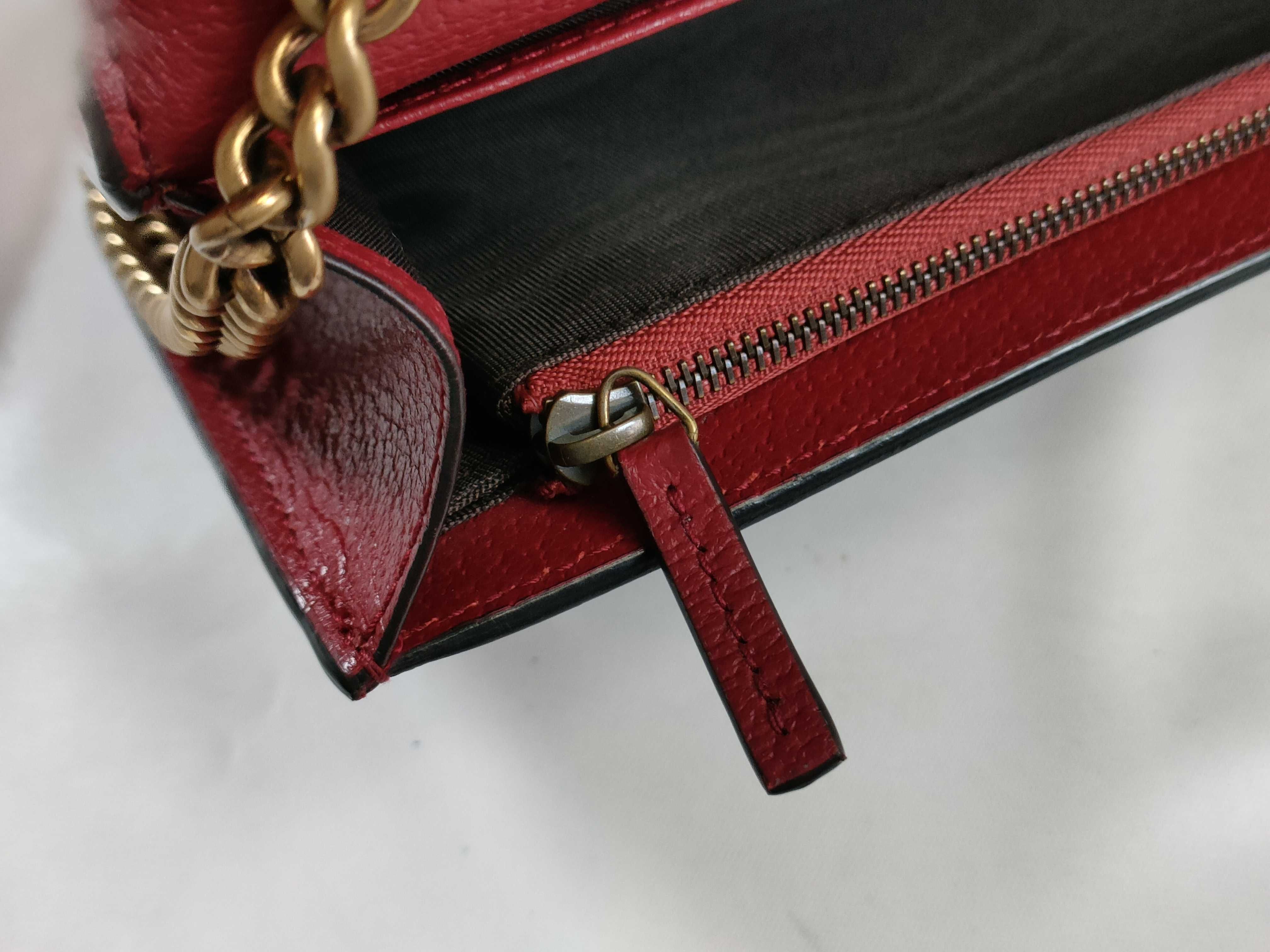GG Supreme Queen Margaret PVC x Leather Chain Wallet Beige 476079 Shoulder Bag — view 11