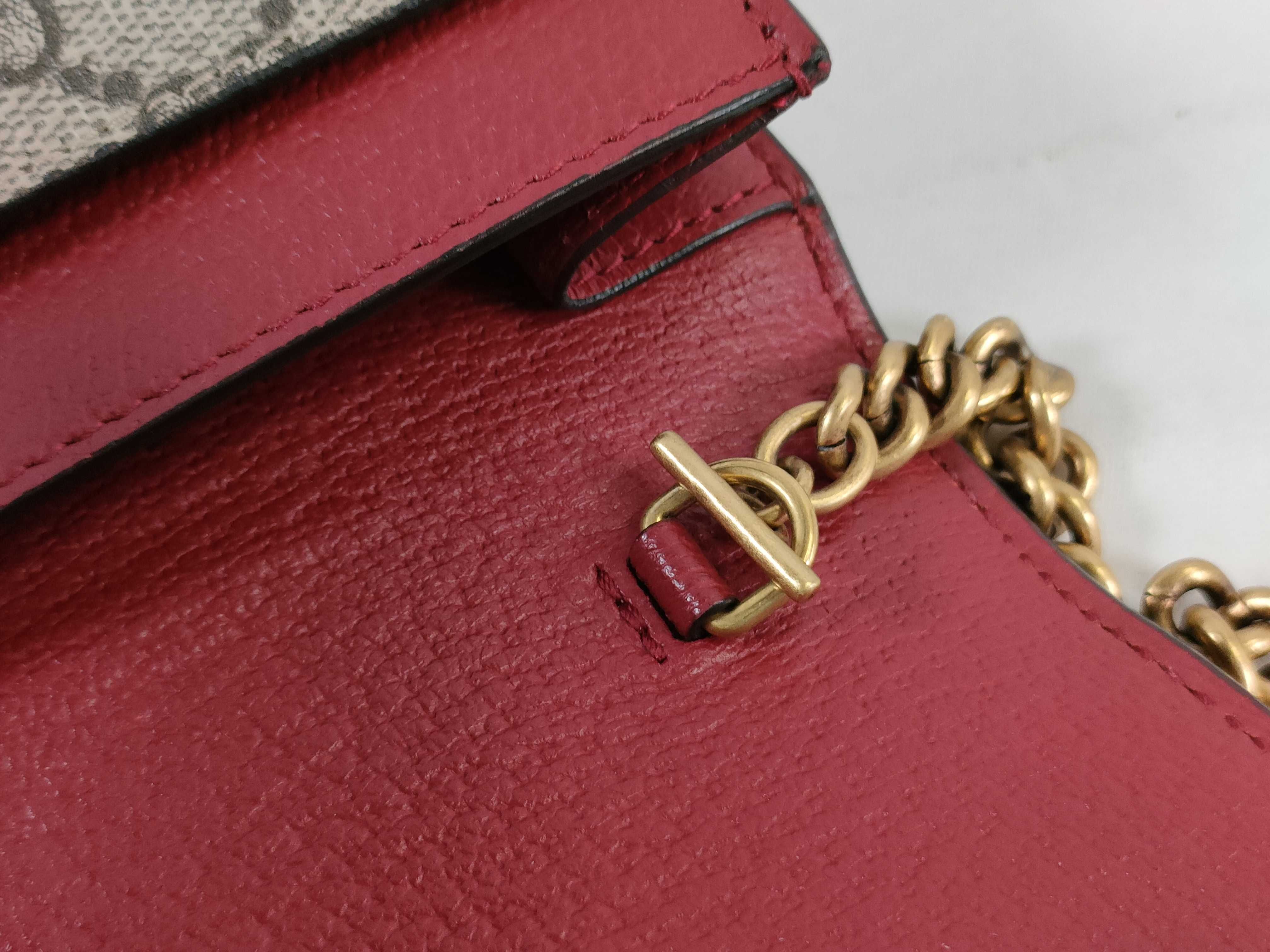 GG Supreme Queen Margaret PVC x Leather Chain Wallet Beige 476079 Shoulder Bag — view 5