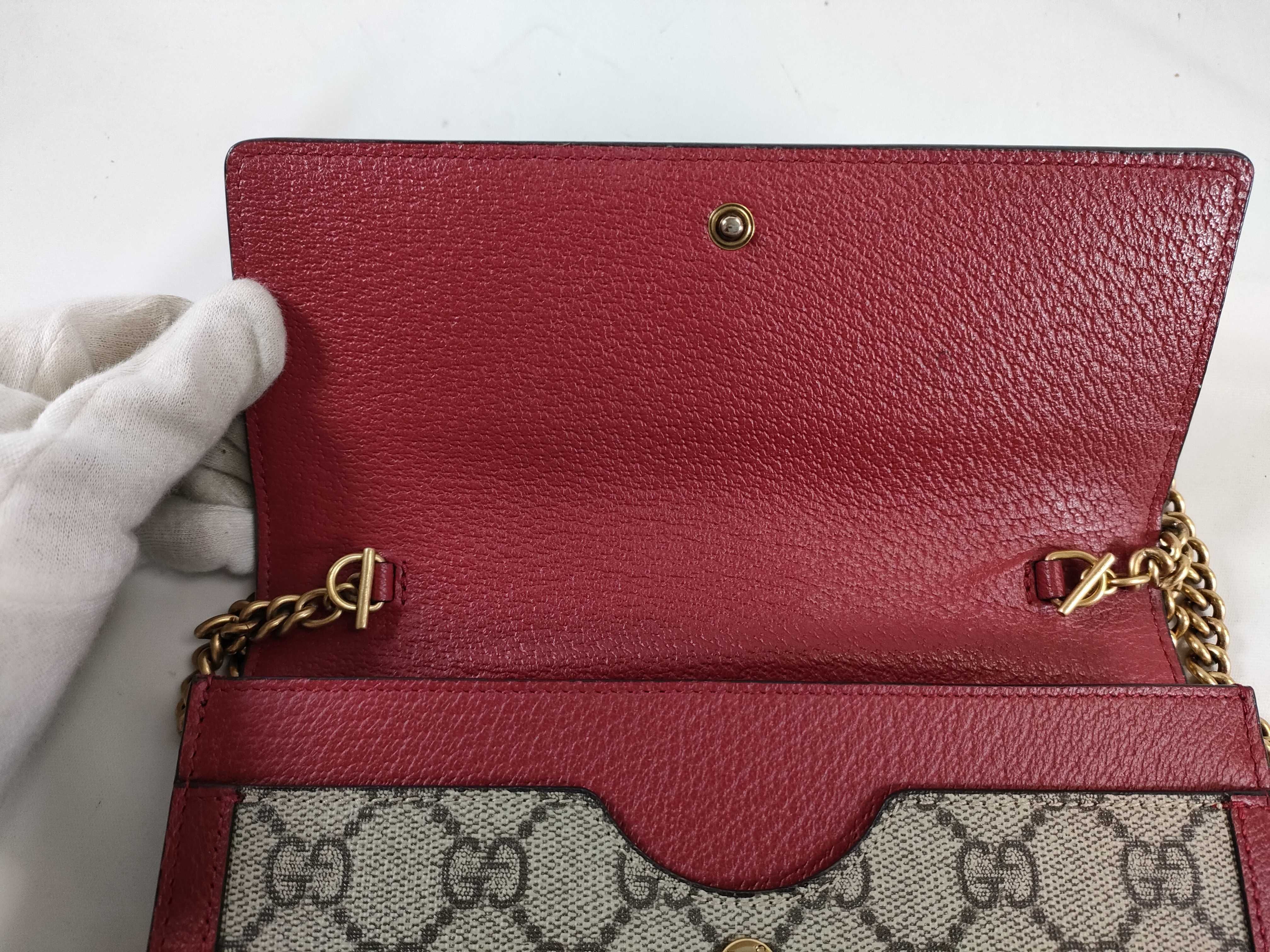 GG Supreme Queen Margaret PVC x Leather Chain Wallet Beige 476079 Shoulder Bag — view 7