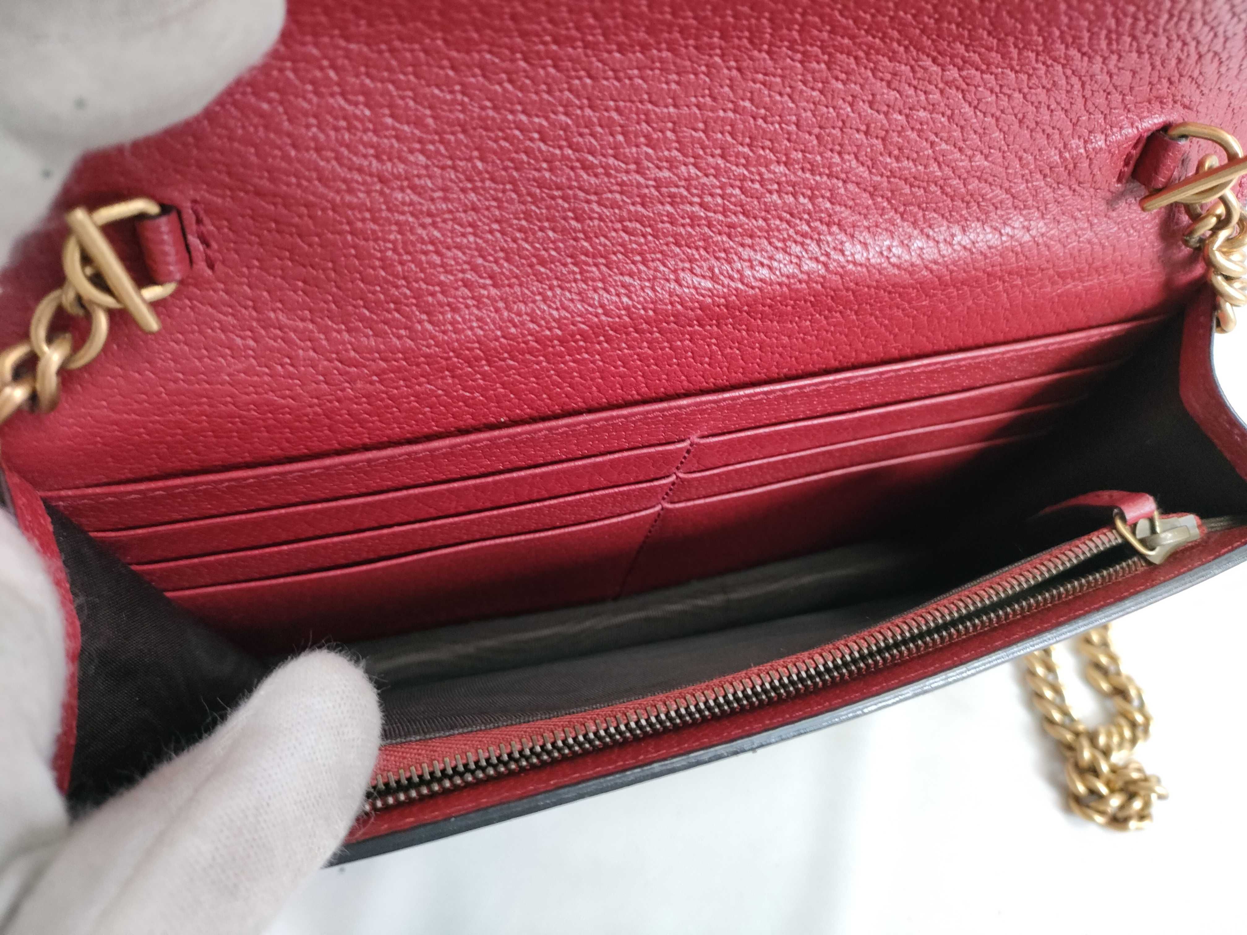 GG Supreme Queen Margaret PVC x Leather Chain Wallet Beige 476079 Shoulder Bag — view 8