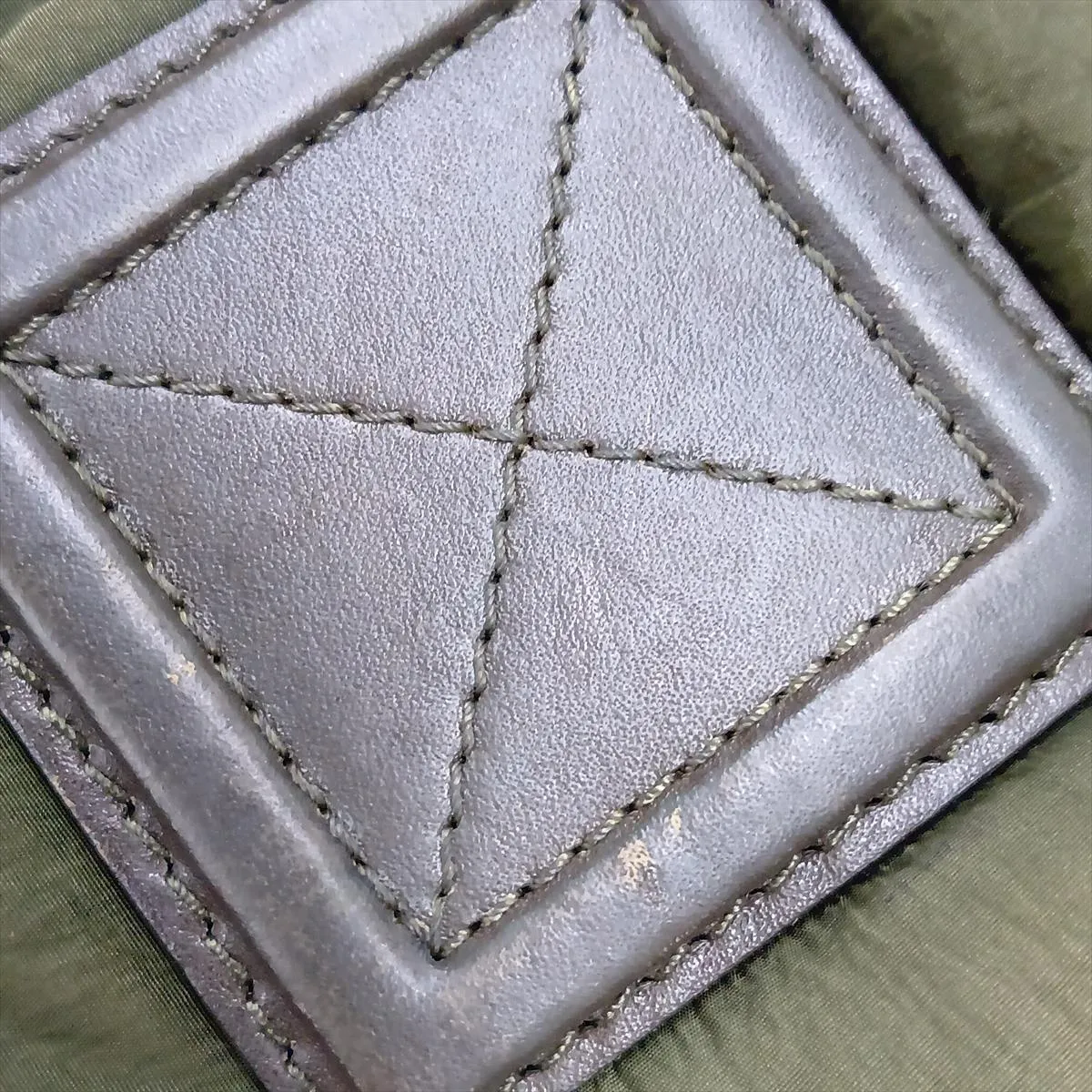 Coco Cocoon Nylon x Leather Tote Bag, Khaki, Silver Hardware, 13608597, Serial Number 13 — view 12
