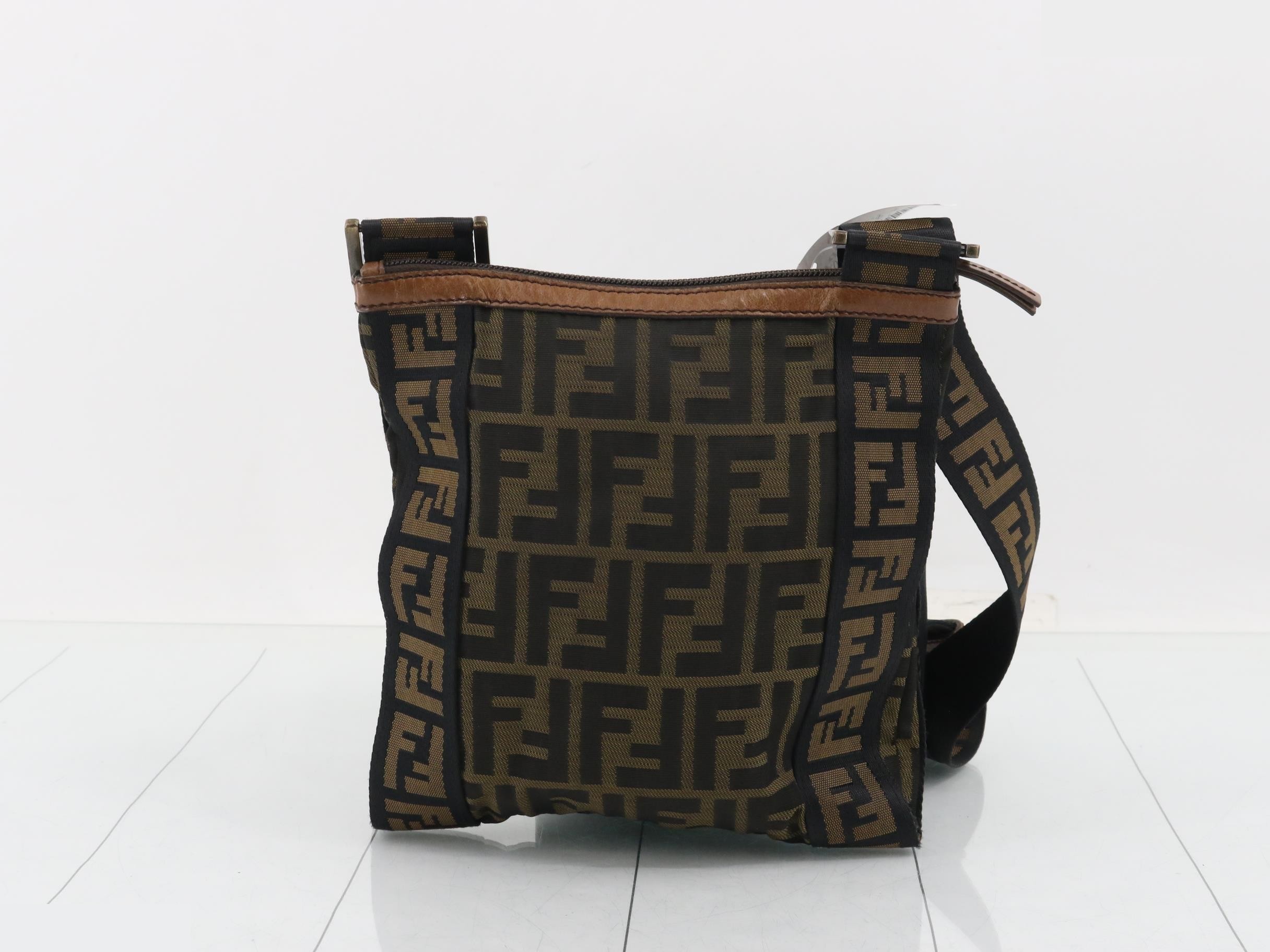 Long shoulder bag, canvas, black, ZUCCA — view 2