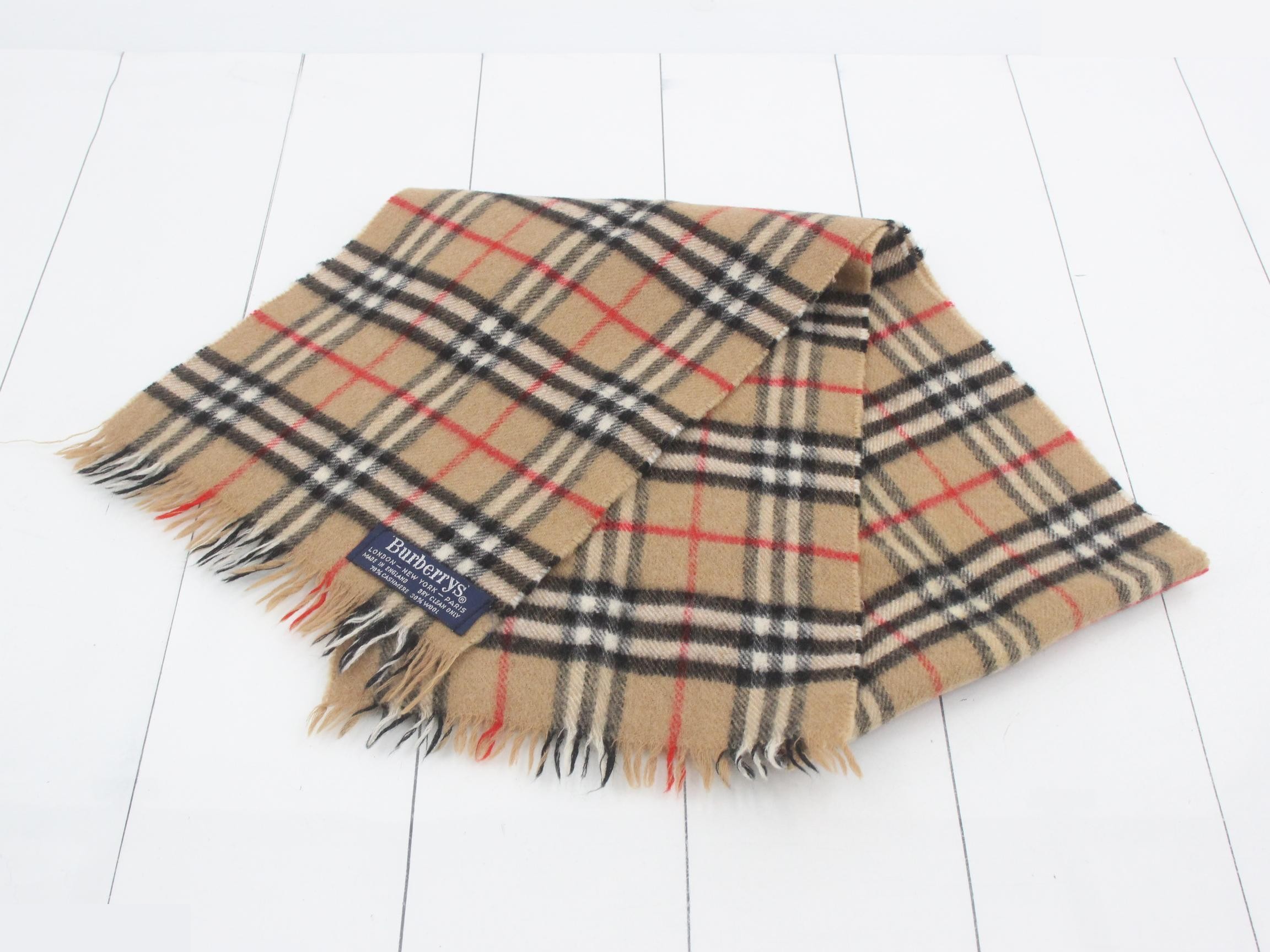 Scarf, Nova Check, Beige — view 2
