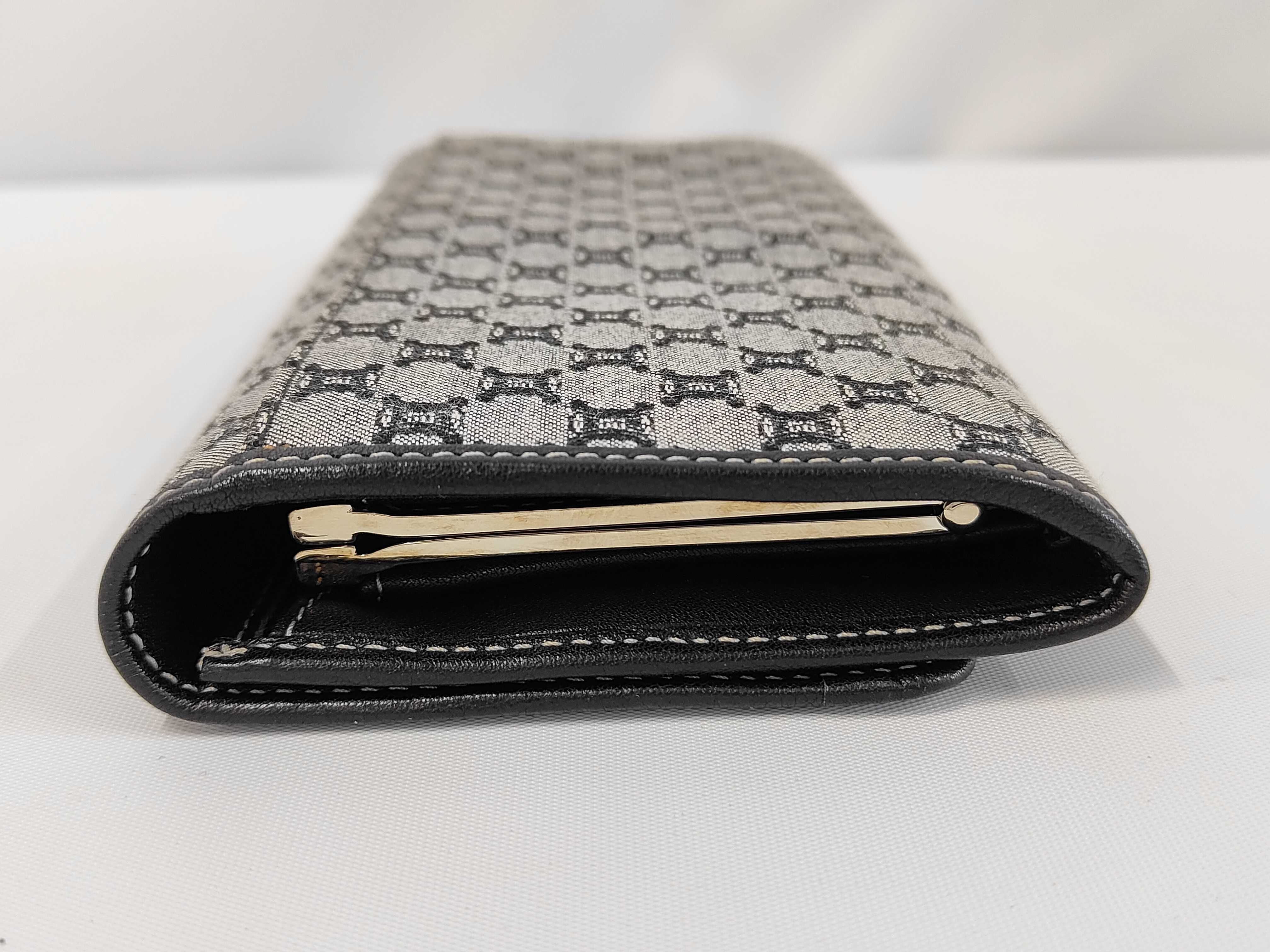 Triomphe pattern leather clasp long wallet — view 5