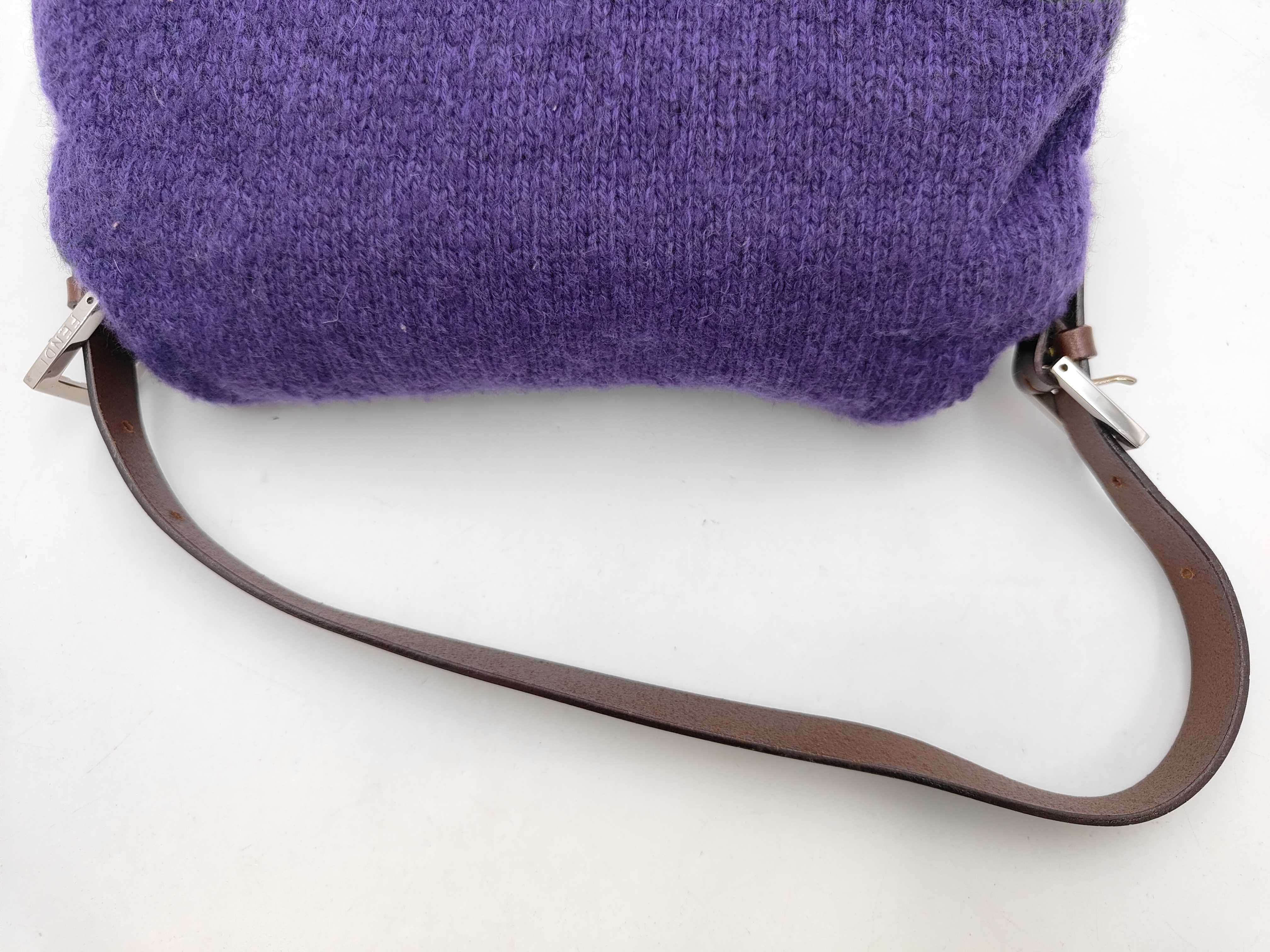 Baguette Wool Knit Shoulder Bag — view 3