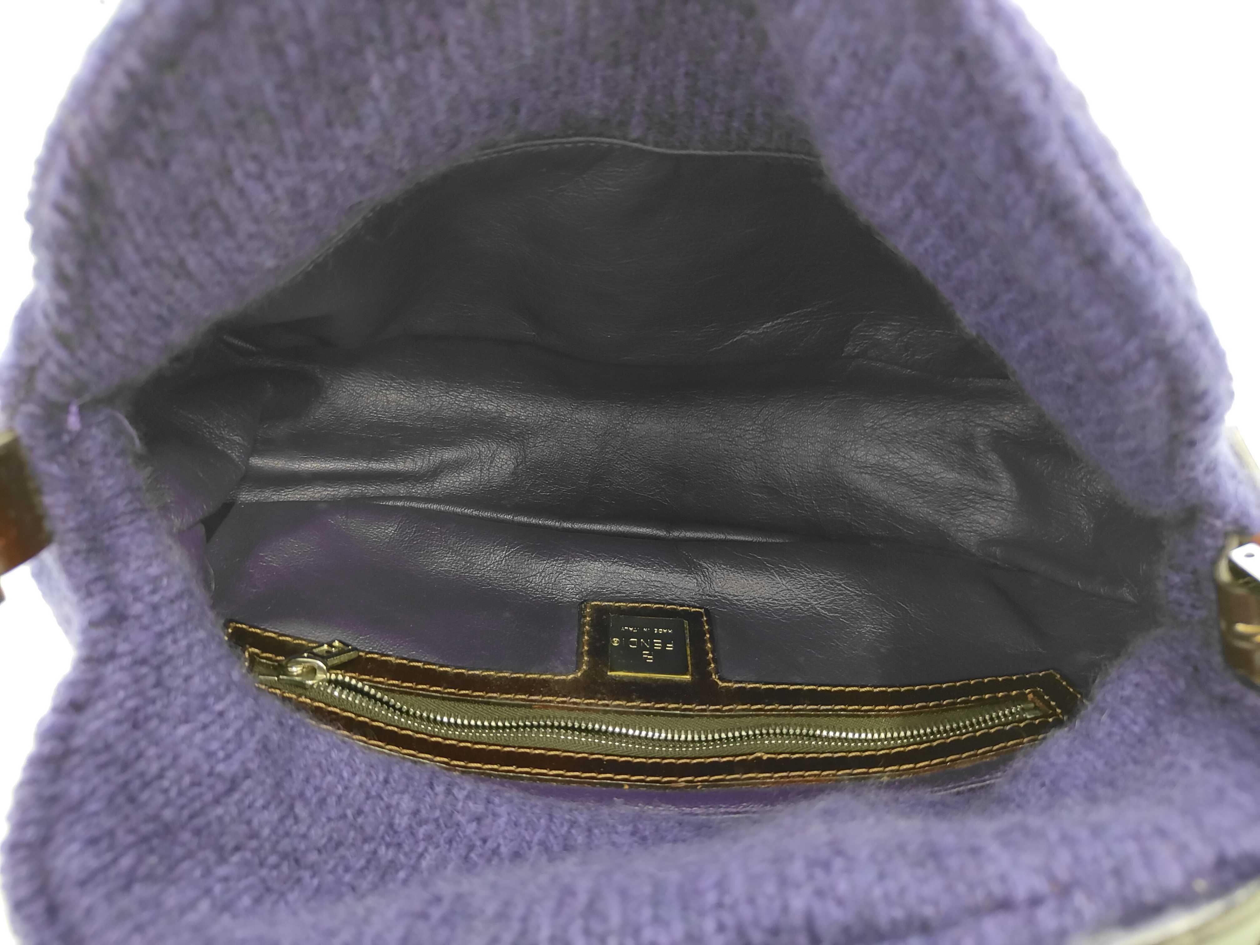 Baguette Wool Knit Shoulder Bag — view 7