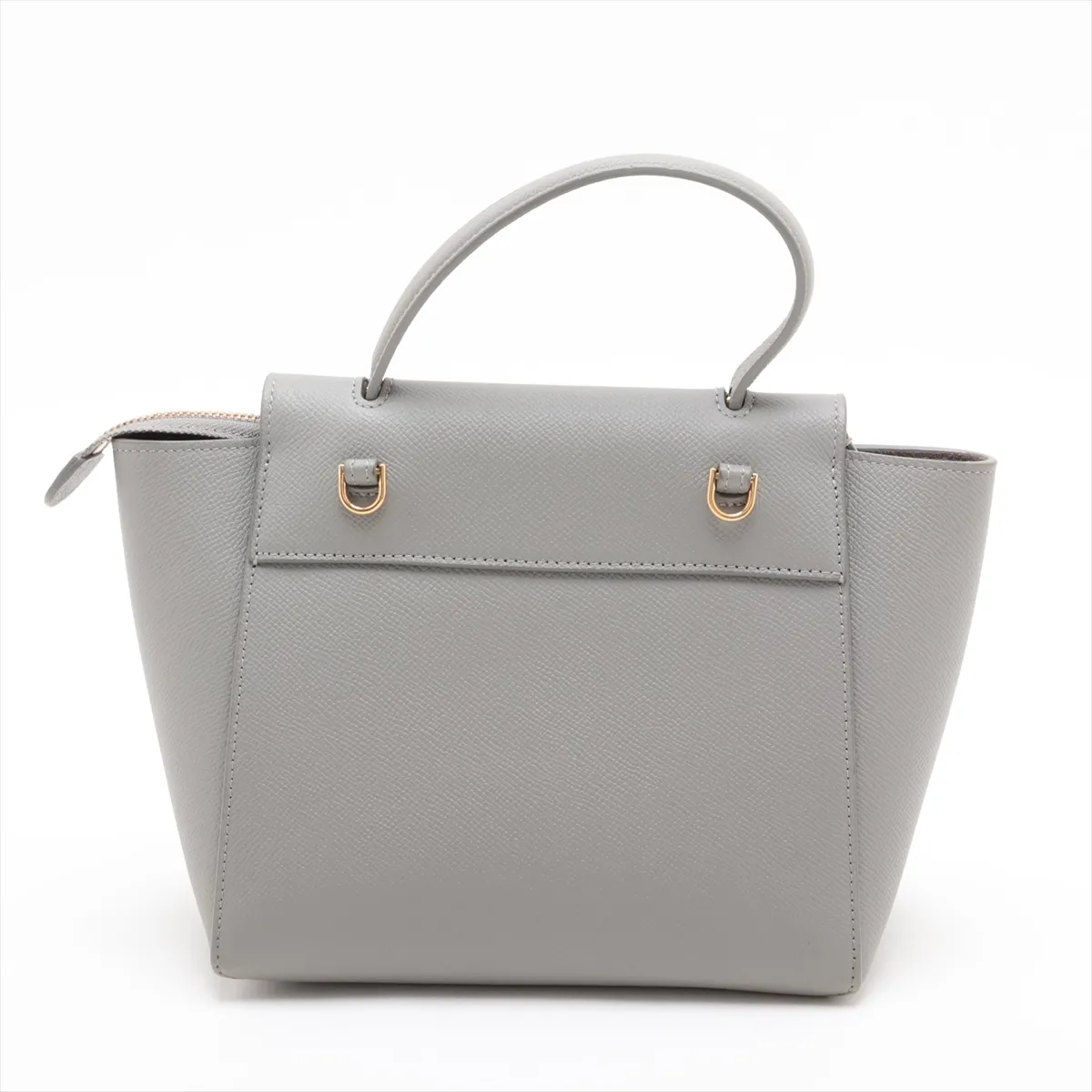 Belt Bag Nano Leather 2-Way Handbag, Gray — view 2