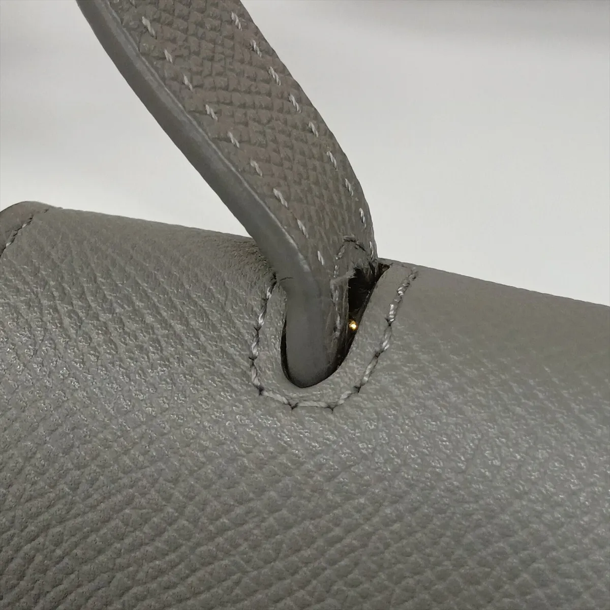 Belt Bag Nano Leather 2-Way Handbag, Gray — view 12