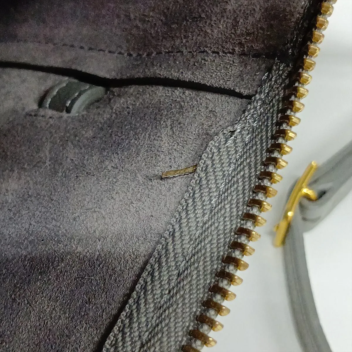 Belt Bag Nano Leather 2-Way Handbag, Gray — view 14