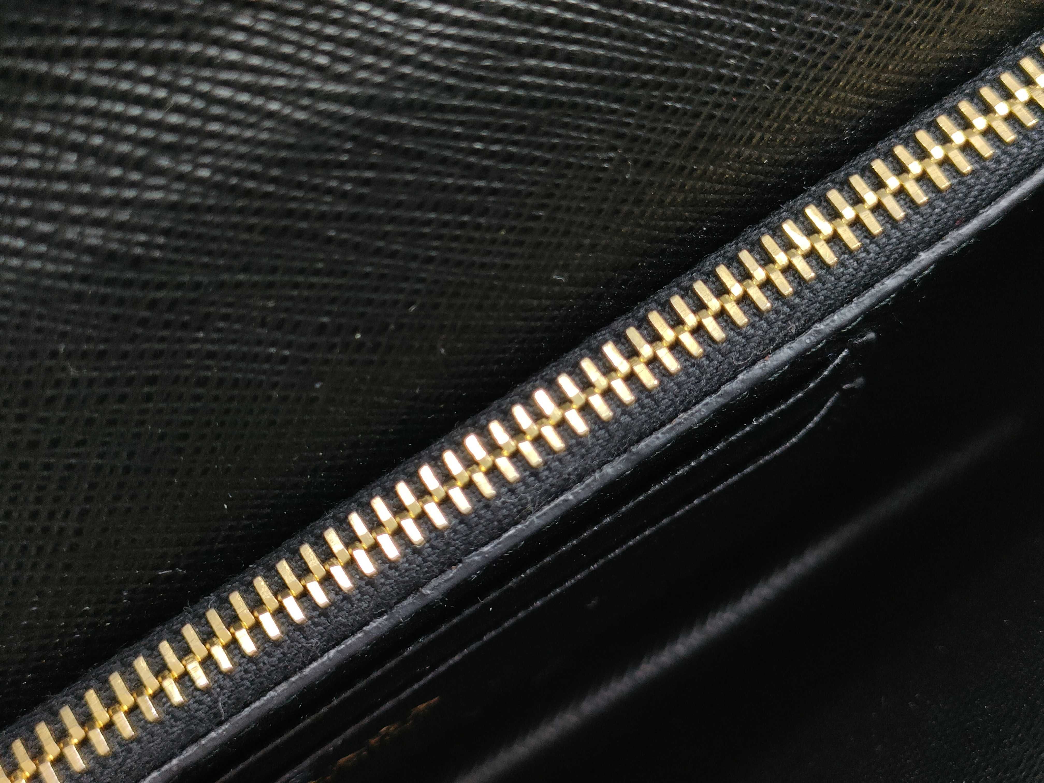 Saffiano Leather Chain Wallet, Black, 1DH029 (Wallet) — view 9