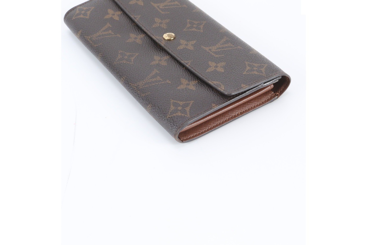 Monogram Pochette Porte Monnaie Credit M61725 Leather Long Wallet — view 4