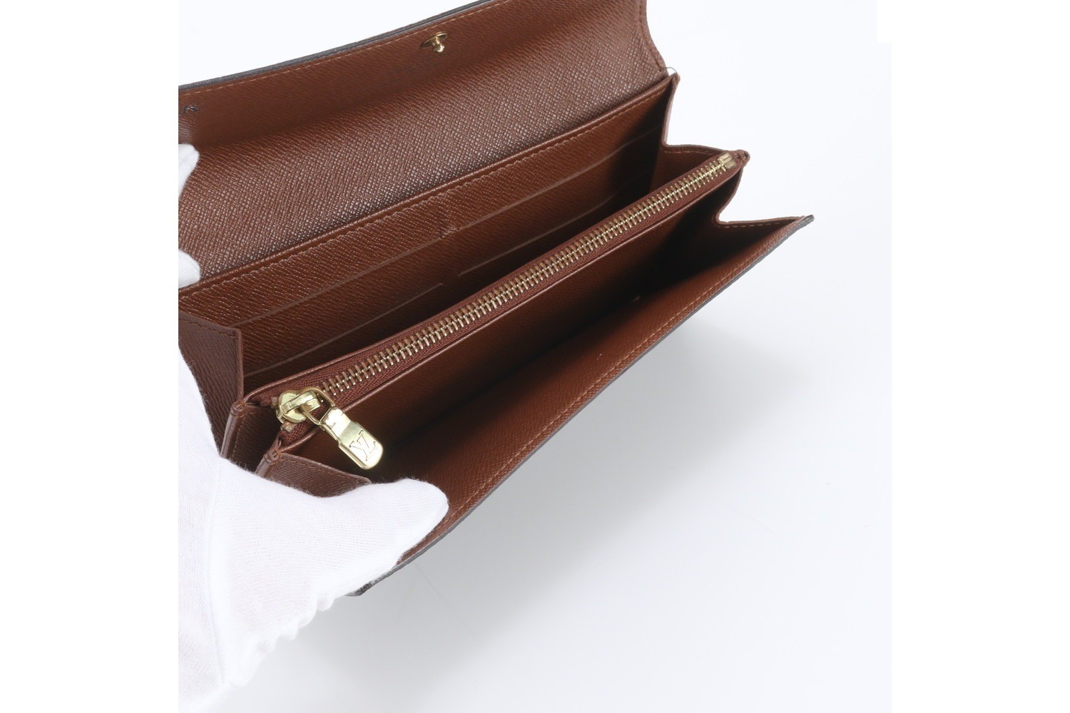 Monogram Pochette Porte Monnaie Credit M61725 Leather Long Wallet — view 5