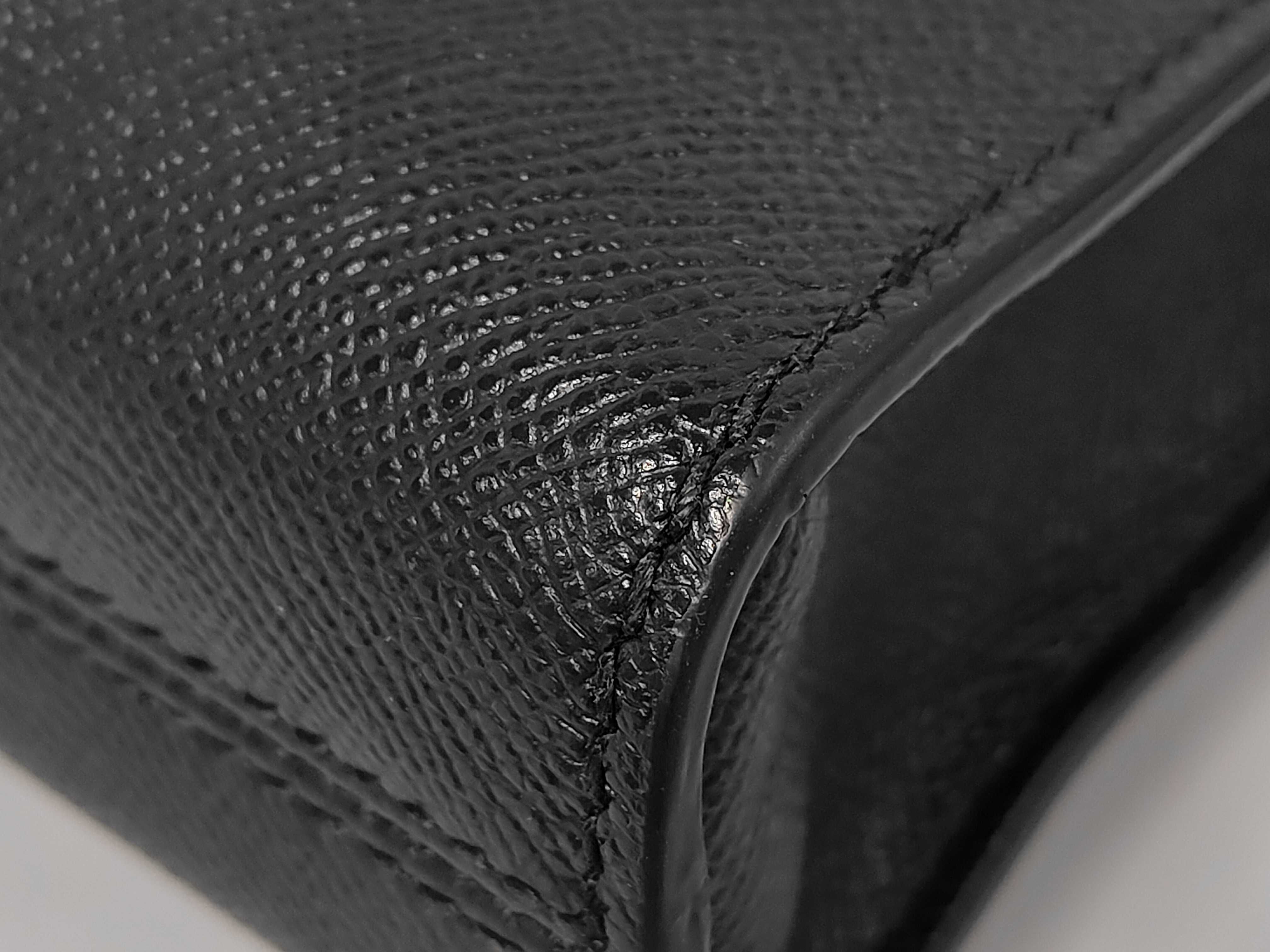 Bulgari Man Leather Shoulder Bag, Black — view 6