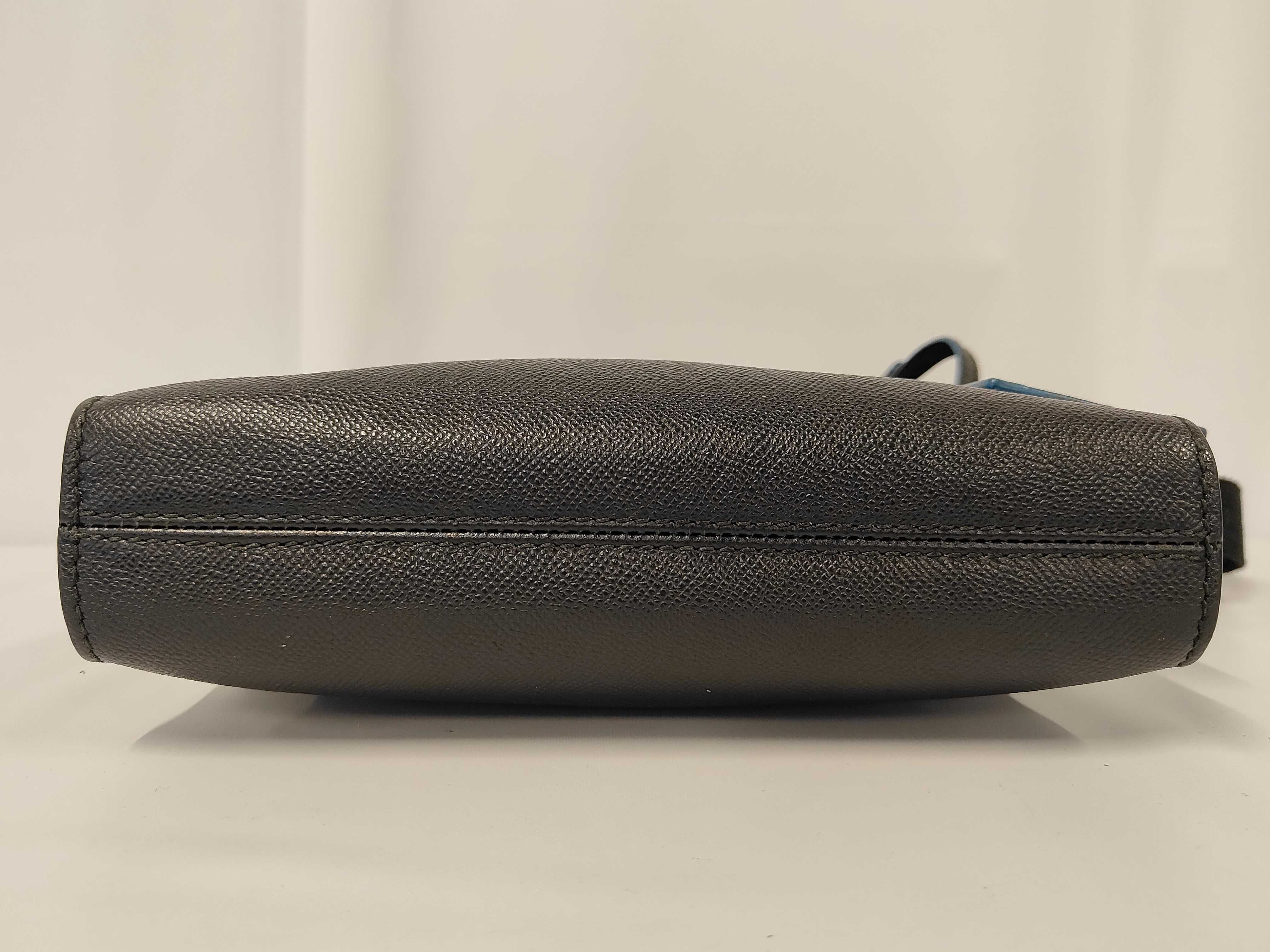 Bulgari Man Leather Shoulder Bag, Black — view 7