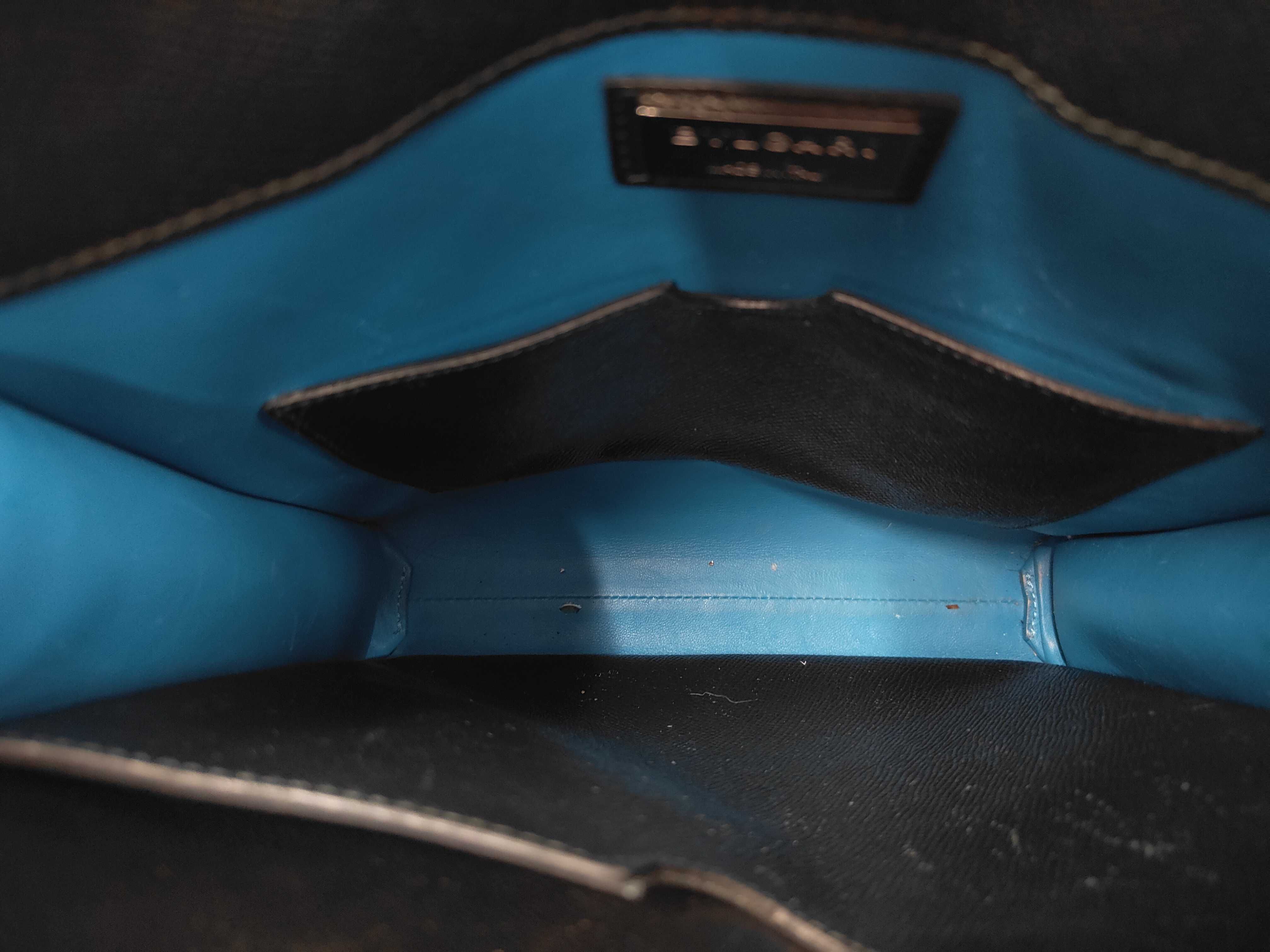 Bulgari Man Leather Shoulder Bag, Black — view 8