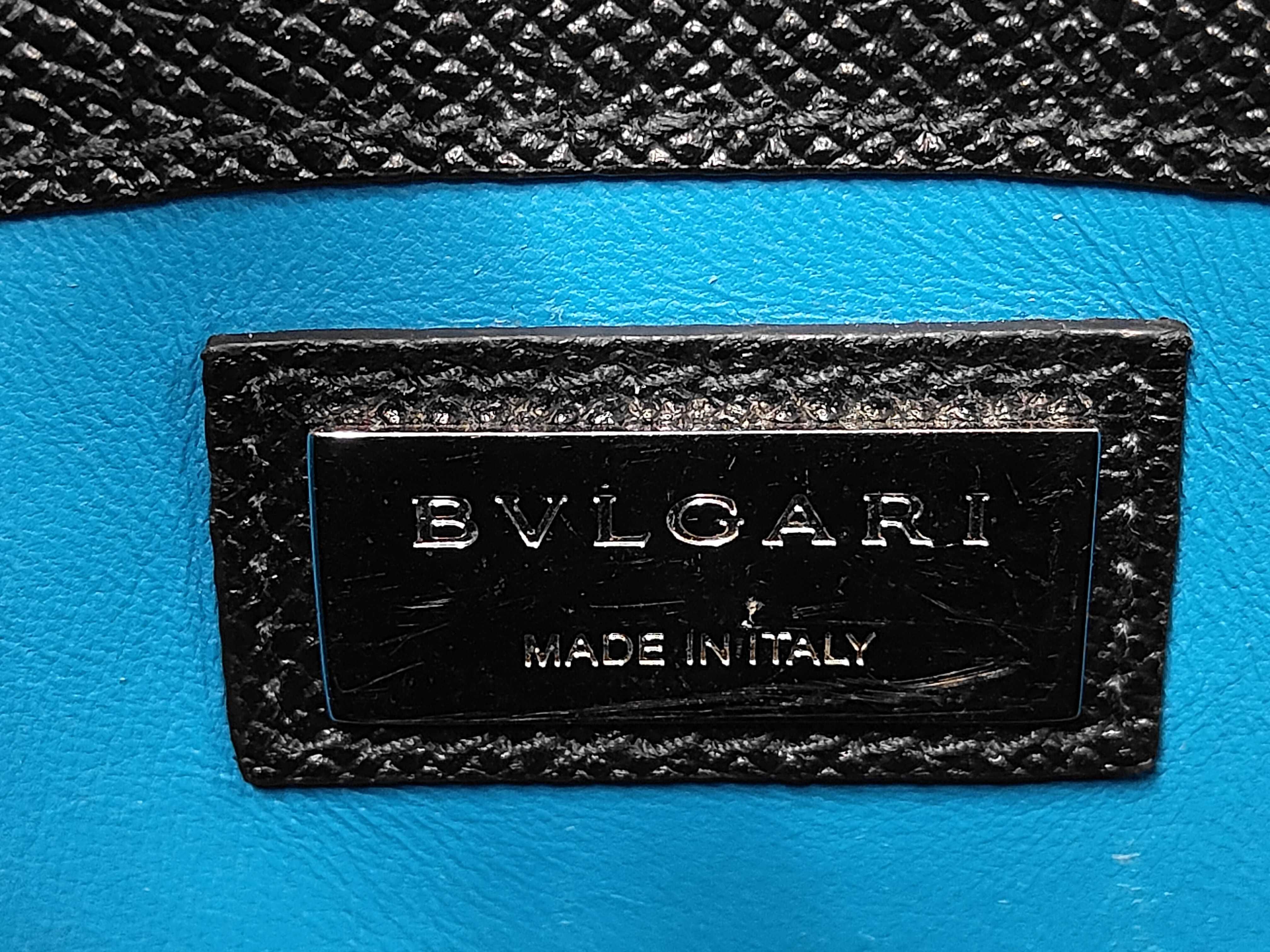 Bulgari Man Leather Shoulder Bag, Black — view 9