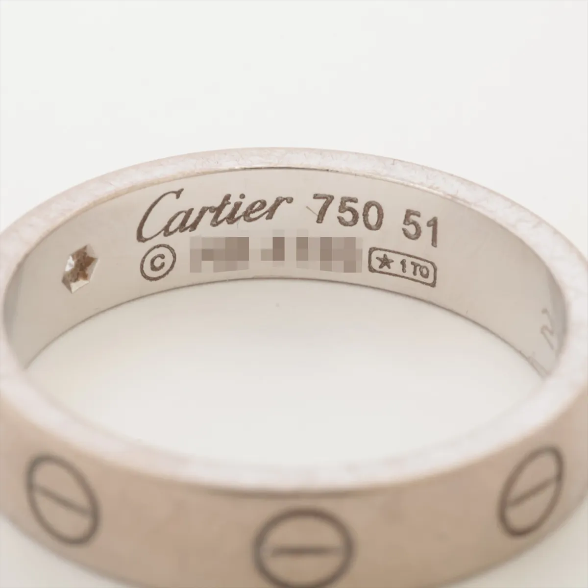 Mini Love 1P Diamond Ring 750(WG) 4.7g 51 Name NB4193 Damage B4050551 — view 3