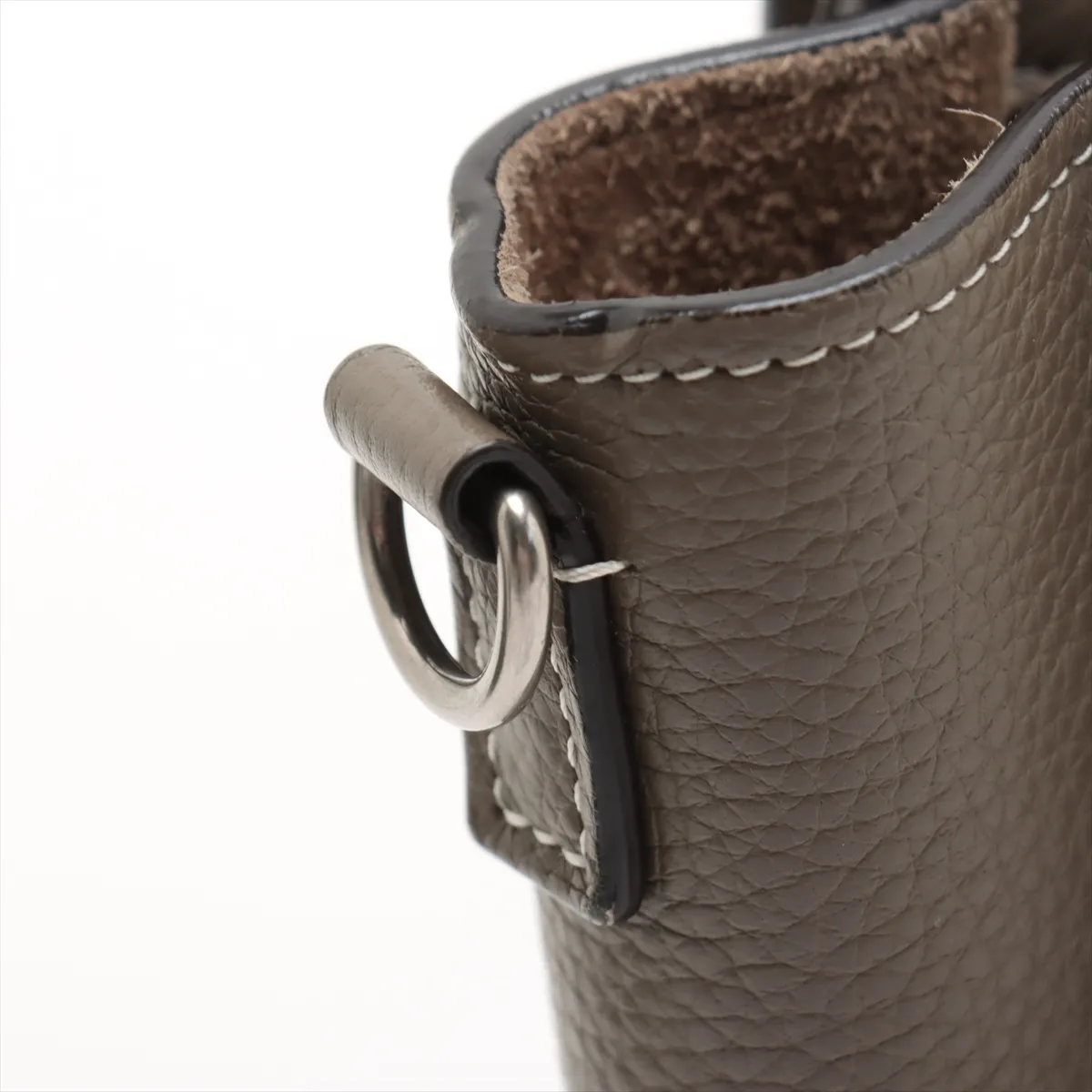 Luggage Nano Shopper Leather 2WAY Handbag Greige — view 12