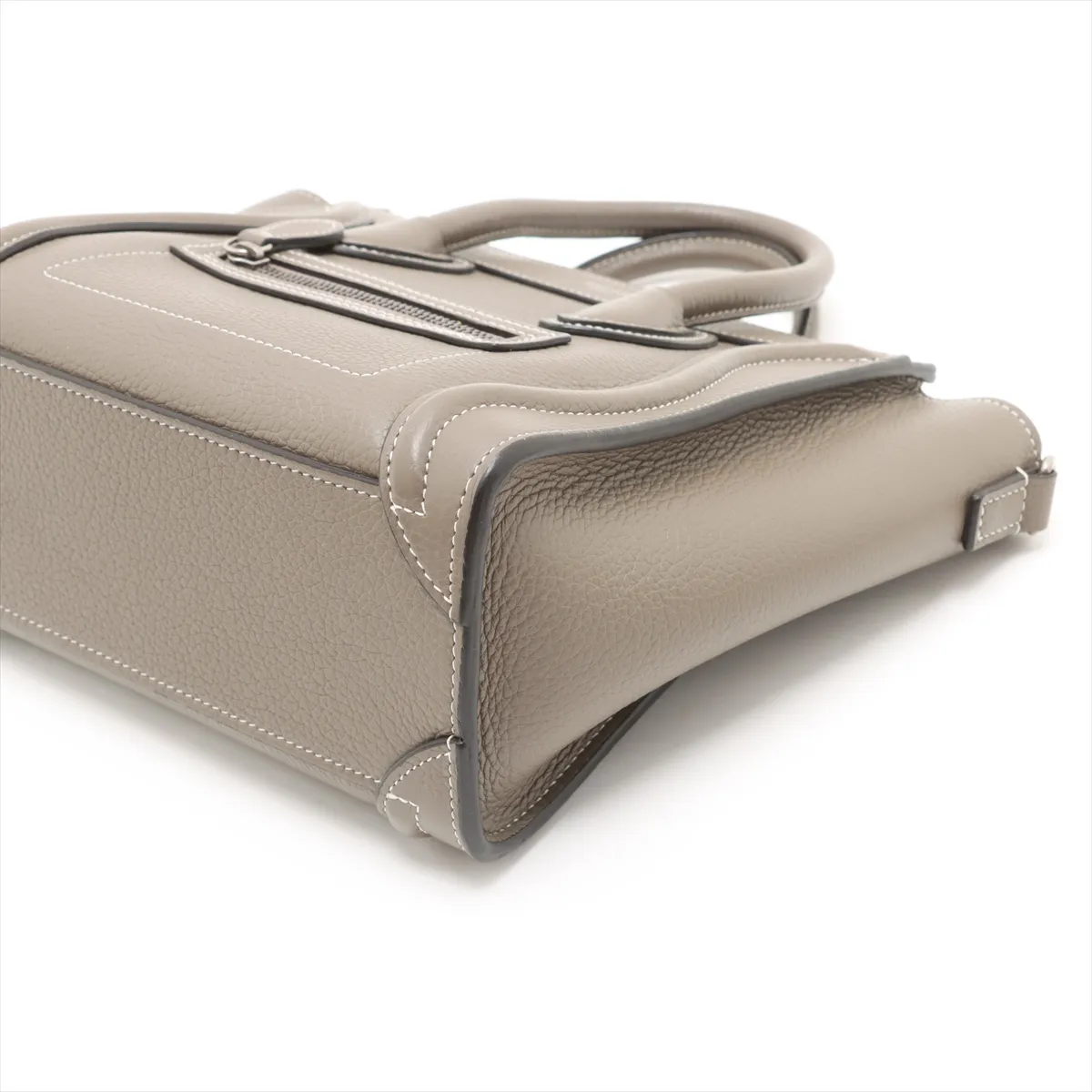 Luggage Nano Shopper Leather 2WAY Handbag Greige — view 3