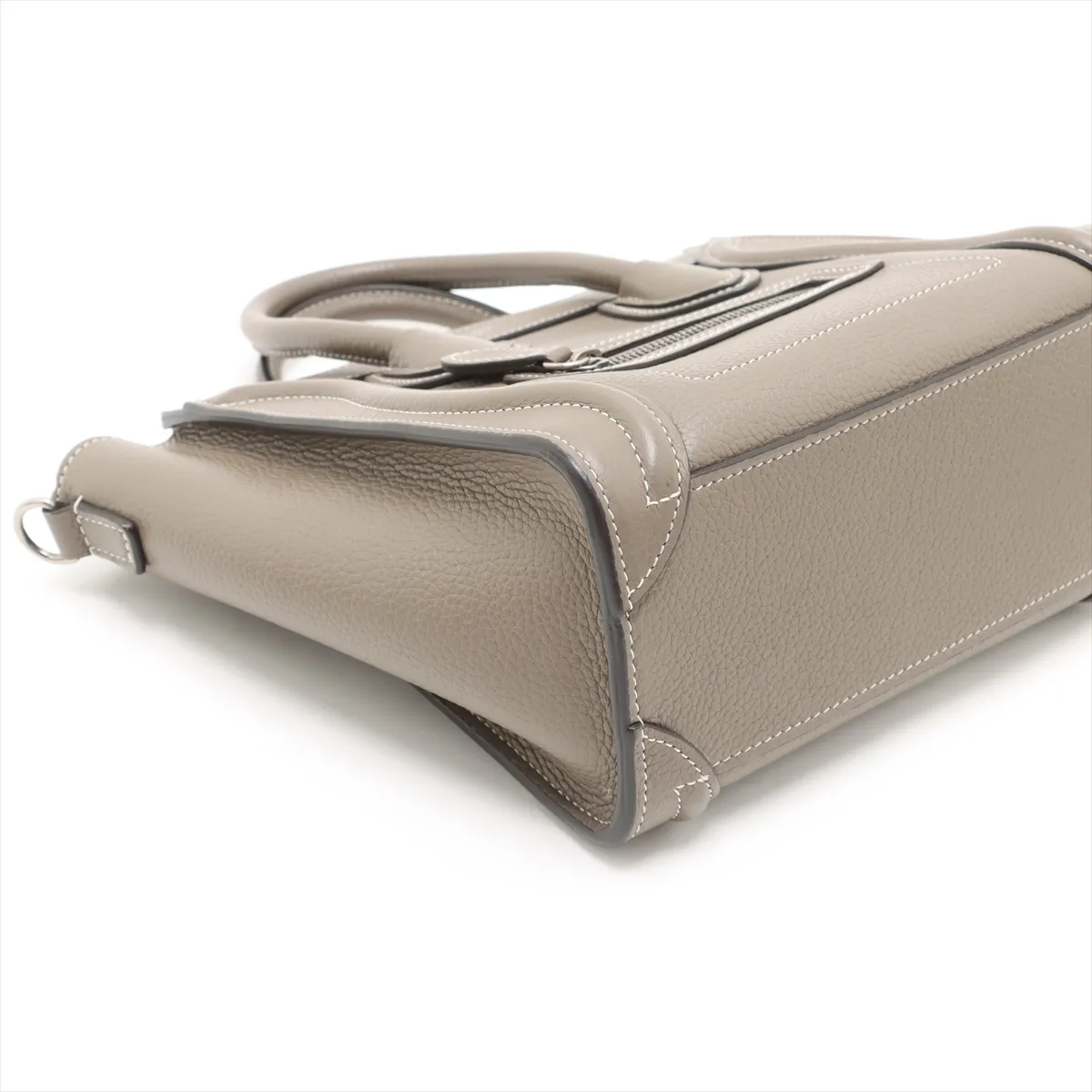 Luggage Nano Shopper Leather 2WAY Handbag Greige — view 4