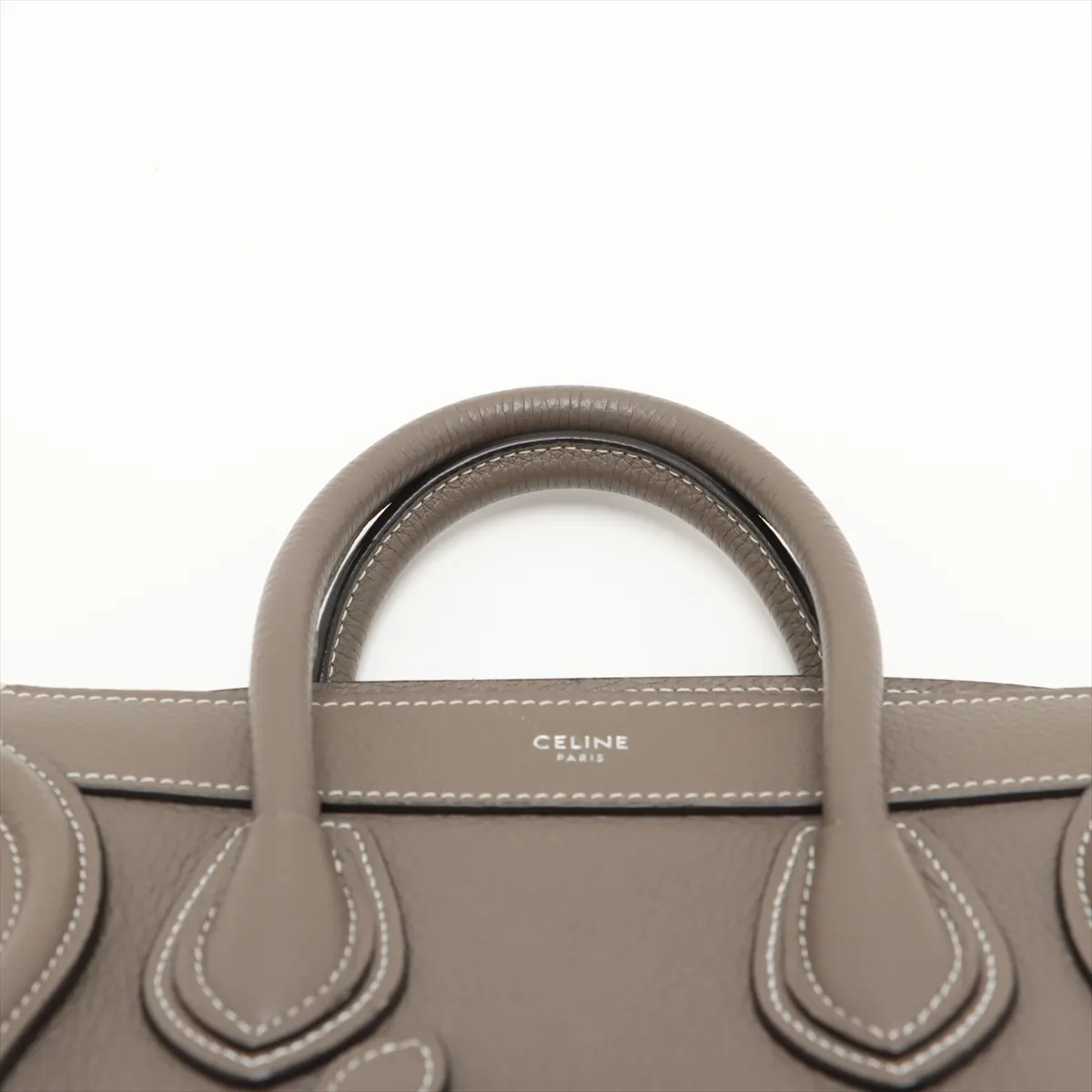 Luggage Nano Shopper Leather 2WAY Handbag Greige — view 6