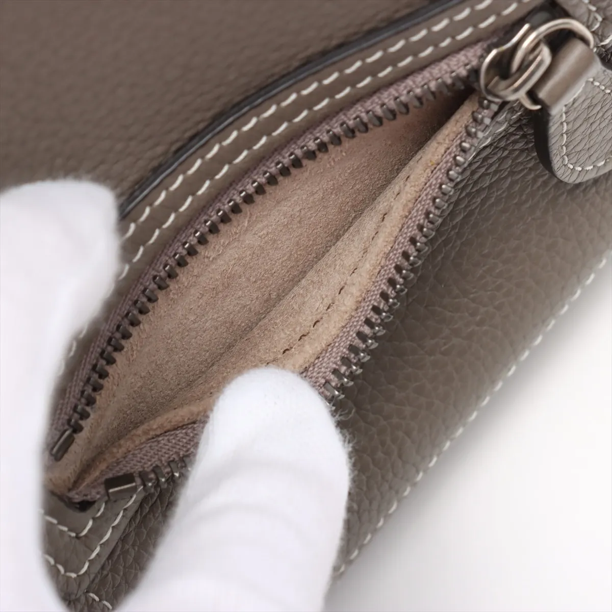 Luggage Nano Shopper Leather 2WAY Handbag Greige — view 10