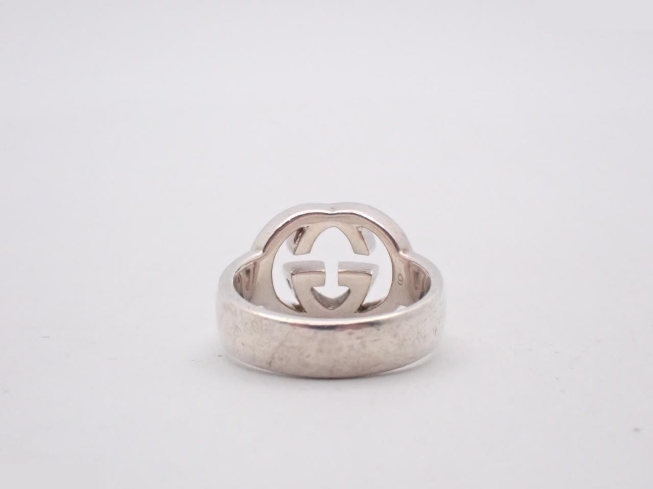 Interlocking ring, 925 sterling silver, 4.7g, stamped "9", actual size #8 — view 2