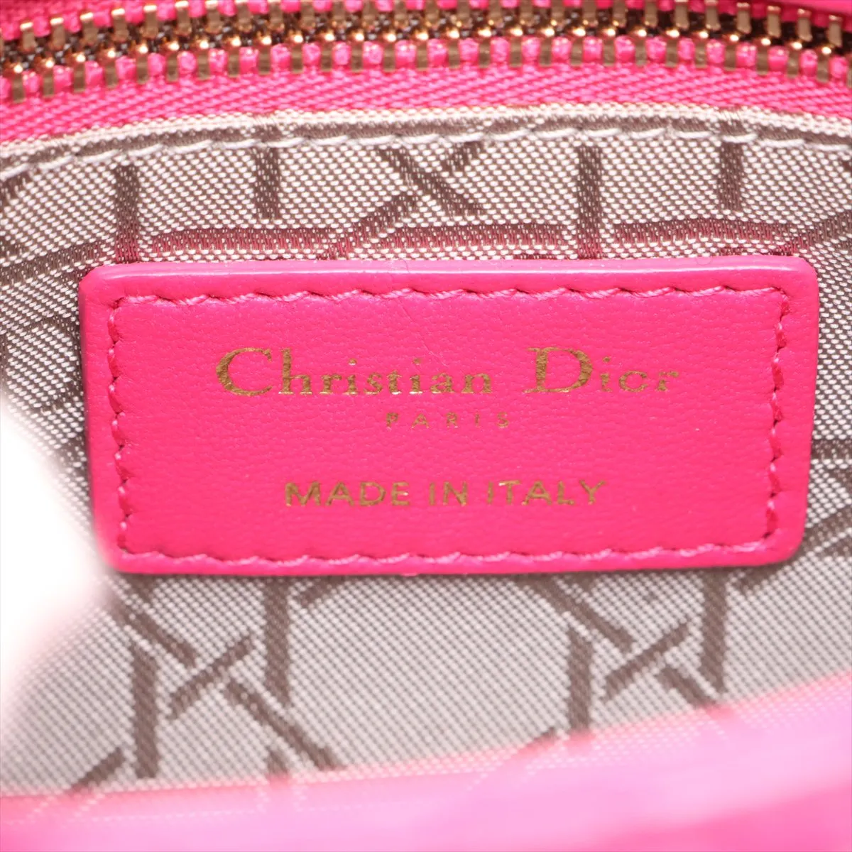 Cannage Lady Dior Mini Leather 2-Way Handbag Pink — view 10