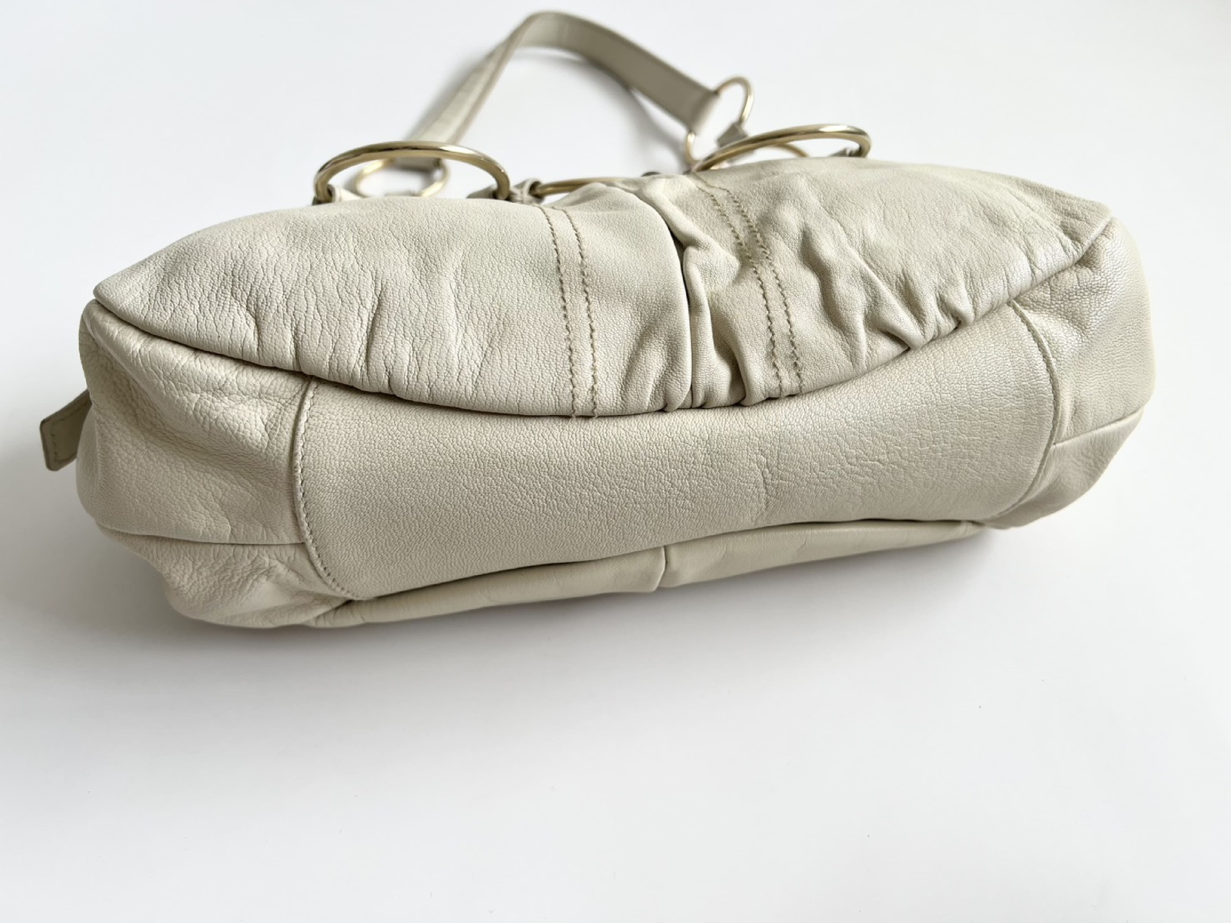 Rive Gauche Saharienne Ring Leather Shoulder Bag — view 11