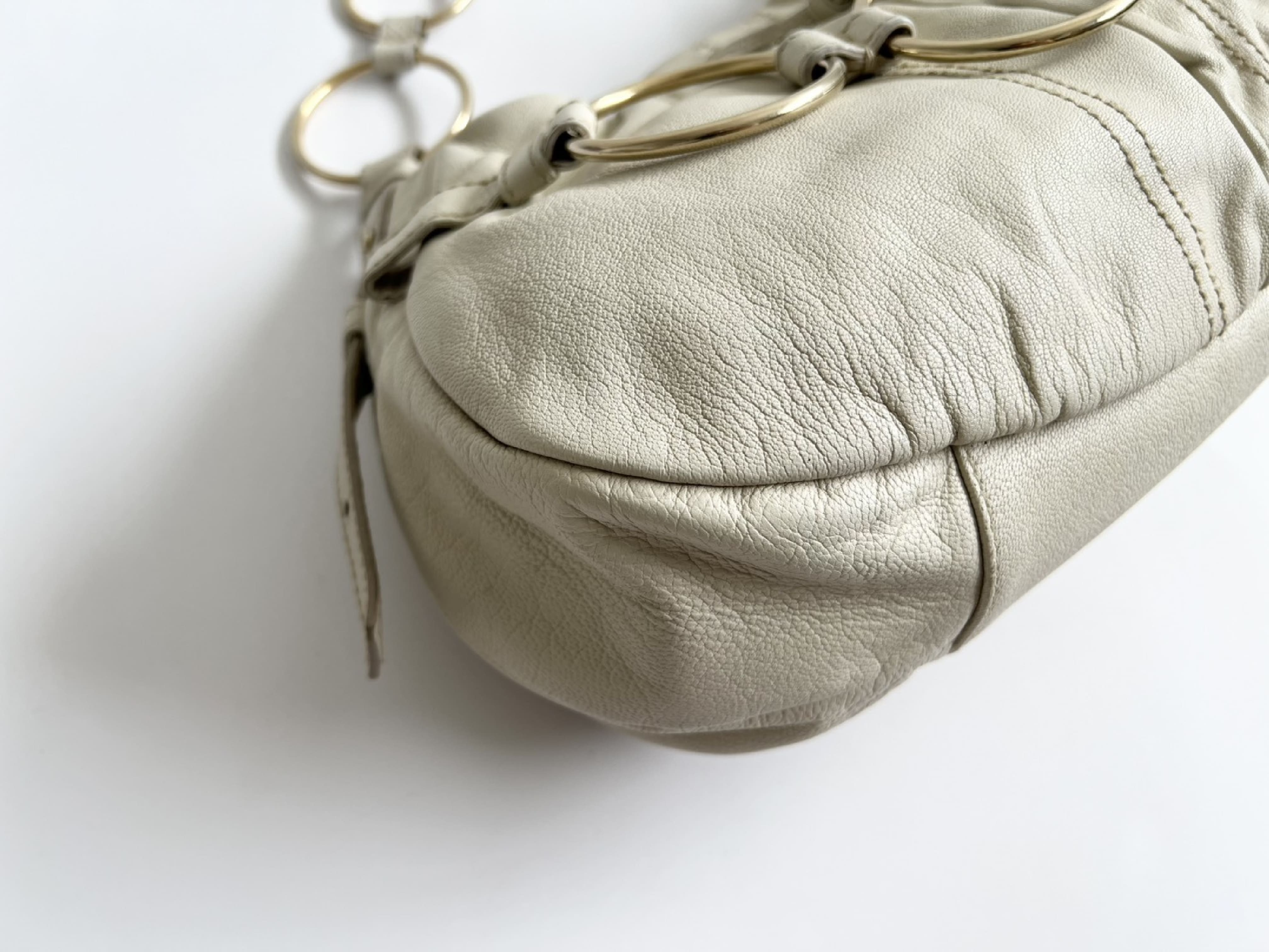 Rive Gauche Saharienne Ring Leather Shoulder Bag — view 7