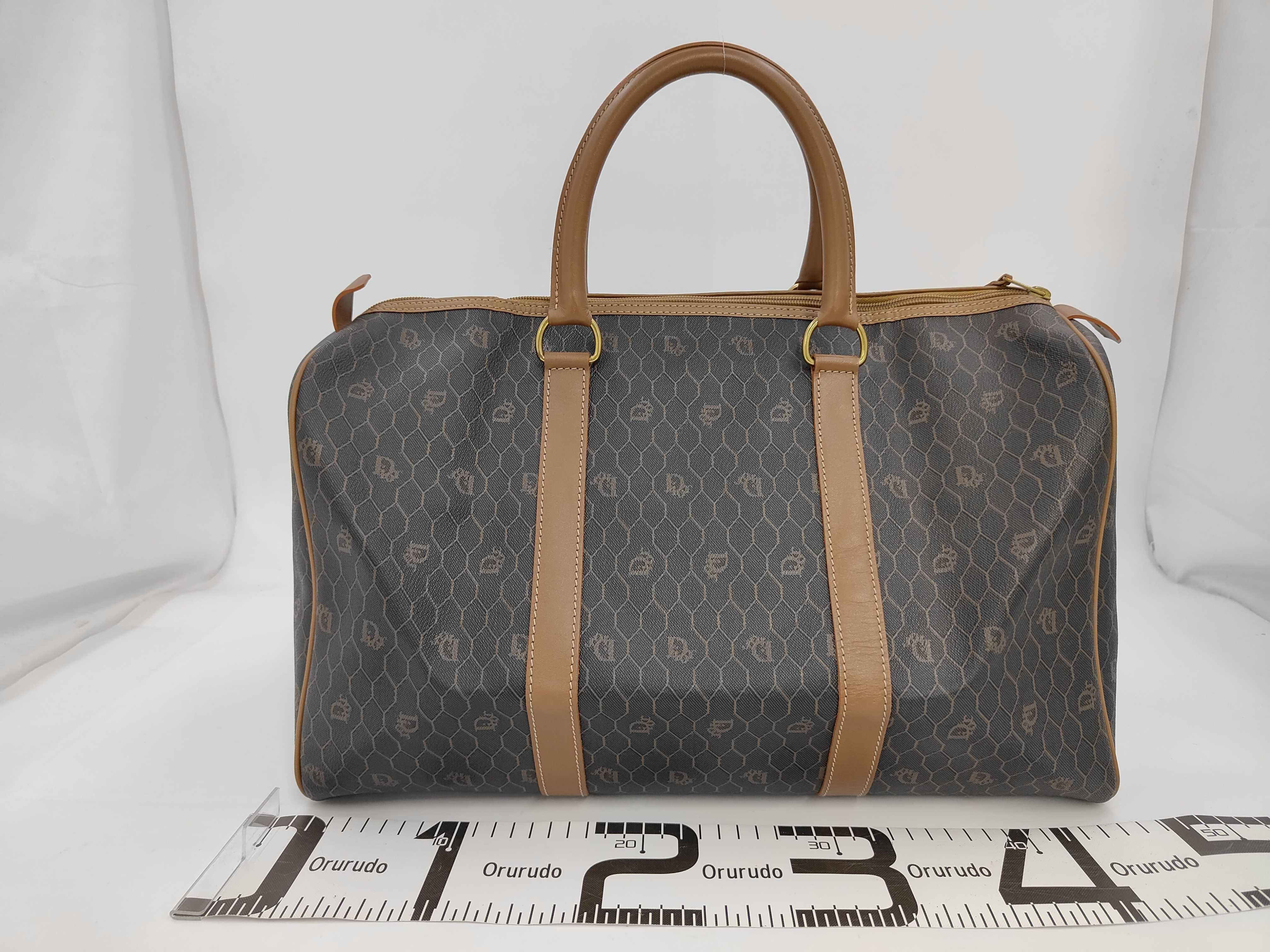 Christian PVC Honeycomb Boston Bag (Brown) — view 2