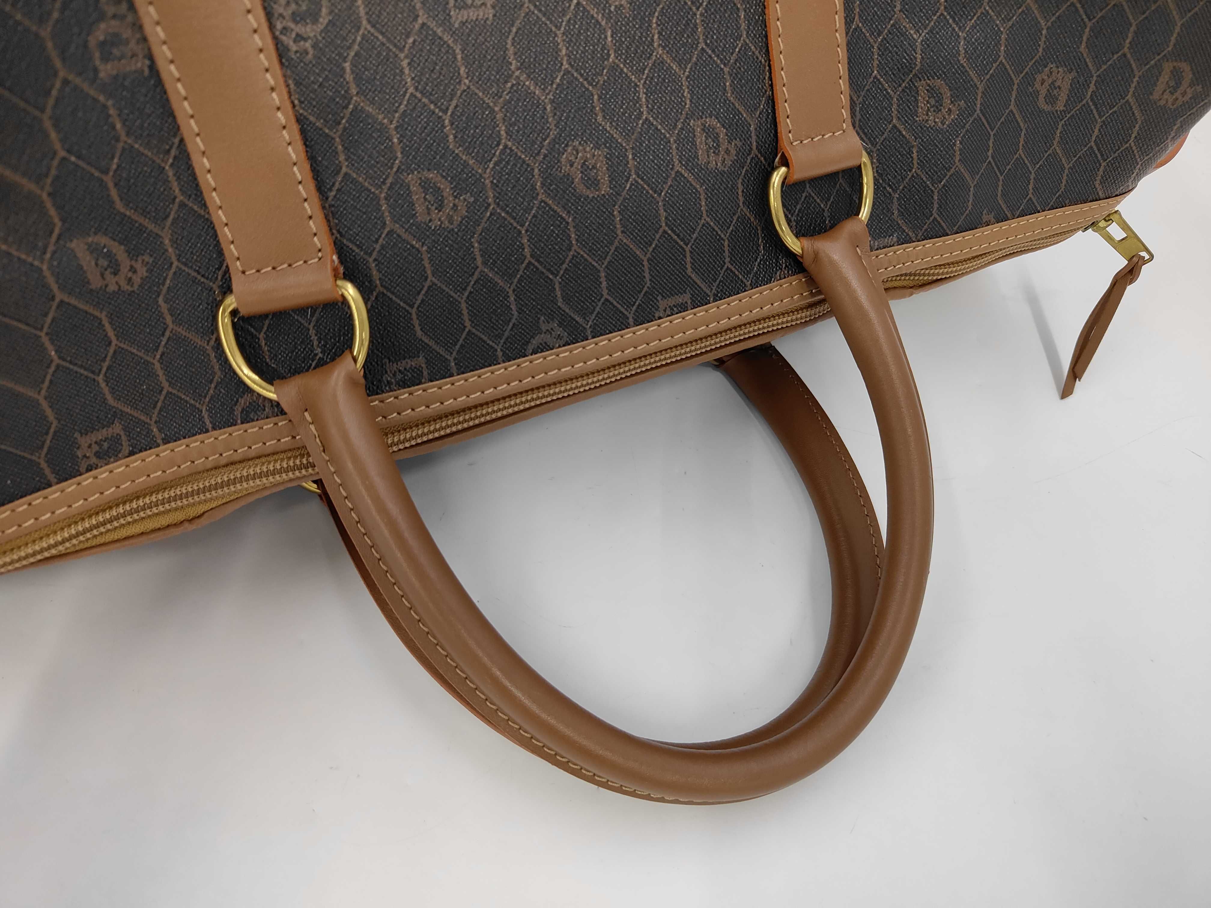 Christian PVC Honeycomb Boston Bag (Brown) — view 3